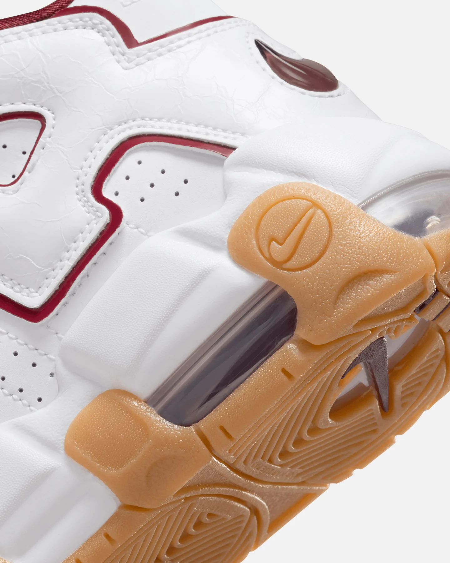 Nike Kids' Air More Uptempo (GS) White/Red - Image 8