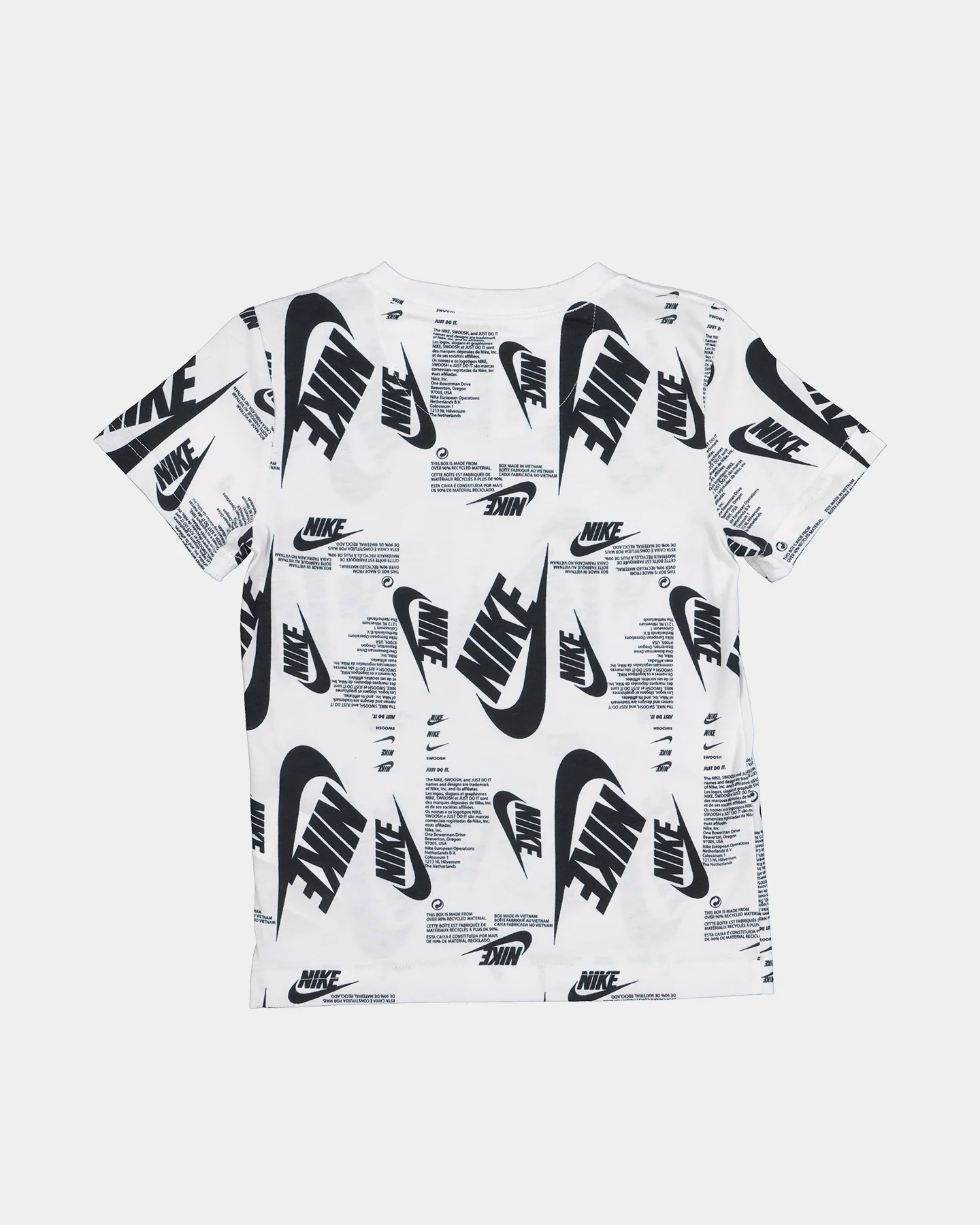 Nike Kids' Futura Branding All-Over Print T-Shirt White - Image 4