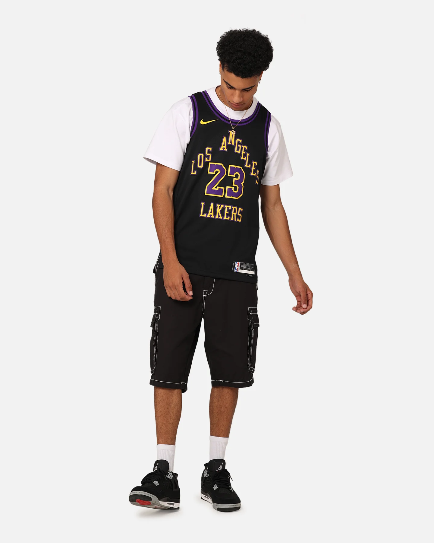 Nike Los Angeles Lakers Lebron James Dri-FIT Swingman Jersey Black - Image 3