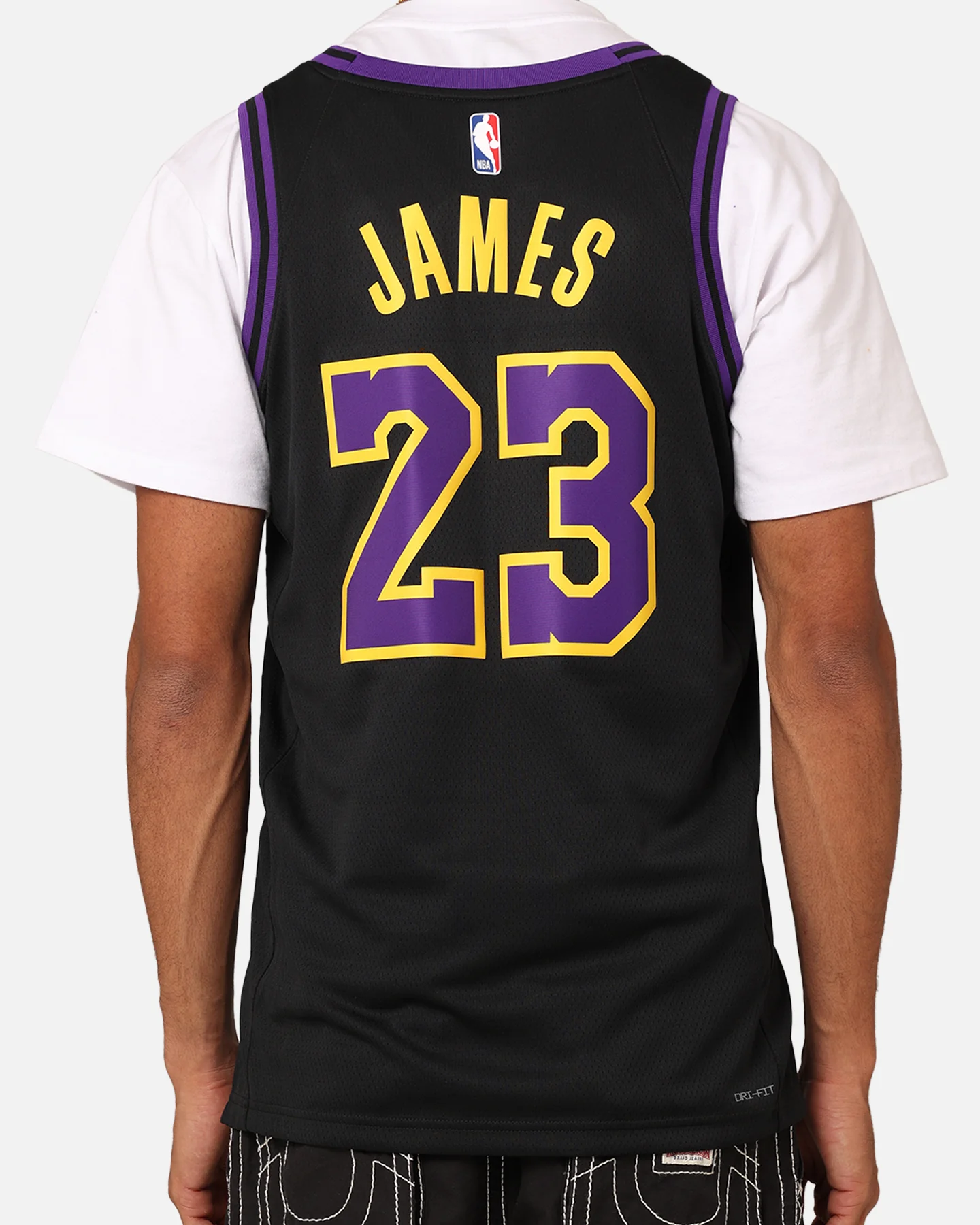 Nike Los Angeles Lakers Lebron James Dri-FIT Swingman Jersey Black - Image 5