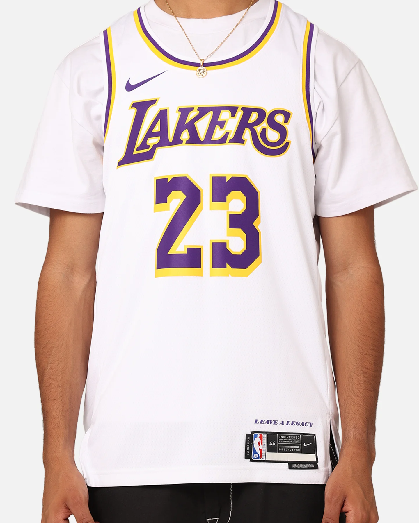 Nike Los Angeles Lakers Lebron James Dri-FIT Swingman Jersey White - Image 4