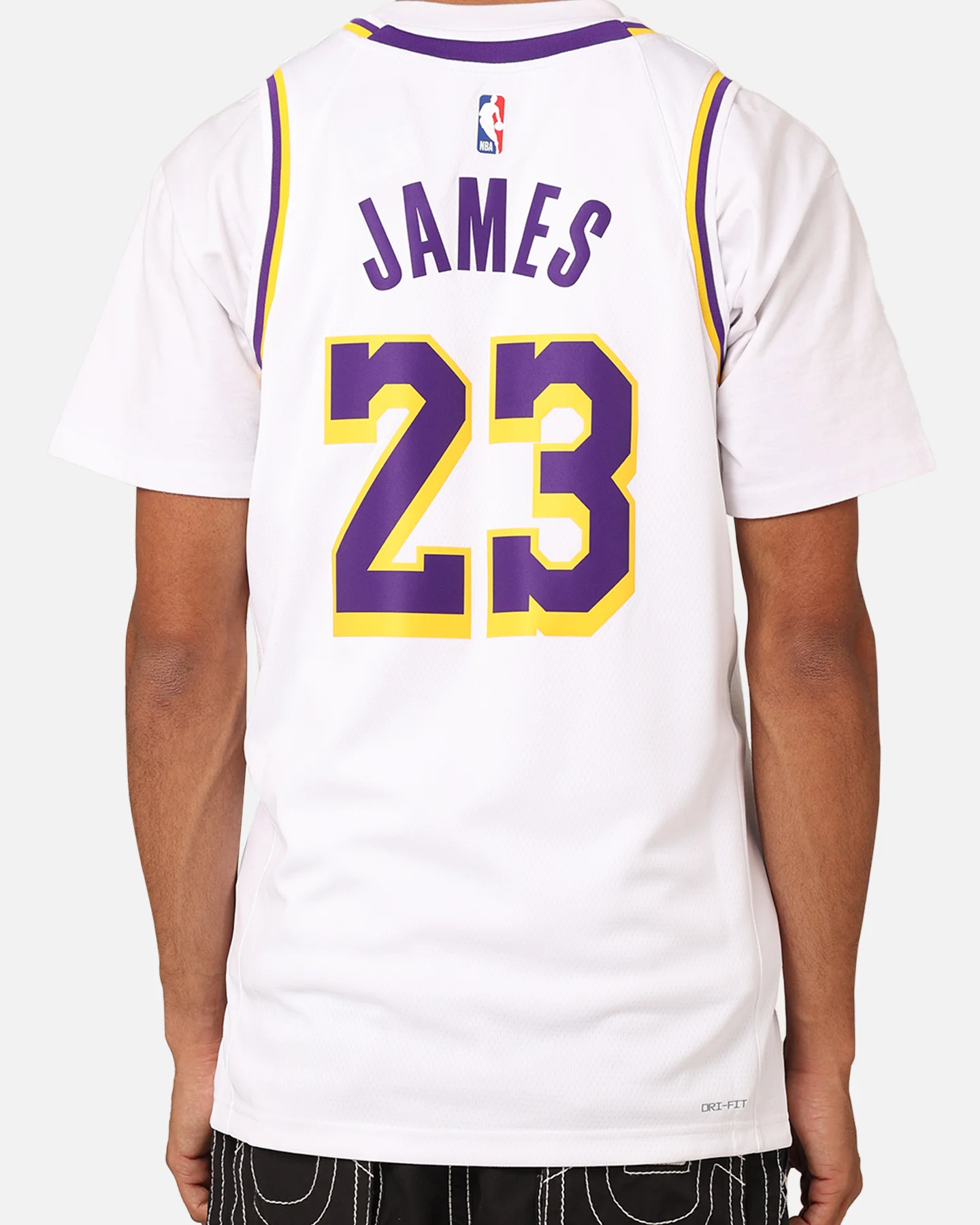Nike Los Angeles Lakers Lebron James Dri-FIT Swingman Jersey White - Image 5