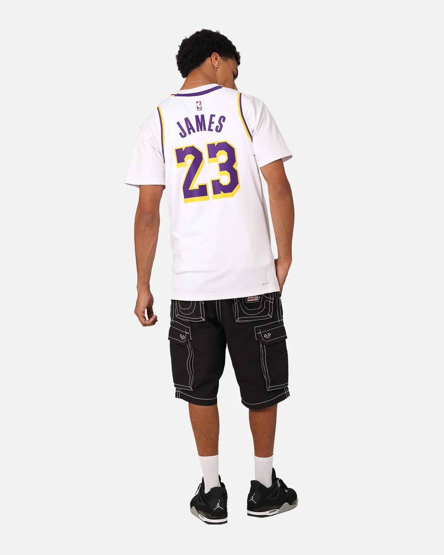 Nike Los Angeles Lakers Lebron James Dri-FIT Swingman Jersey White - Image 8
