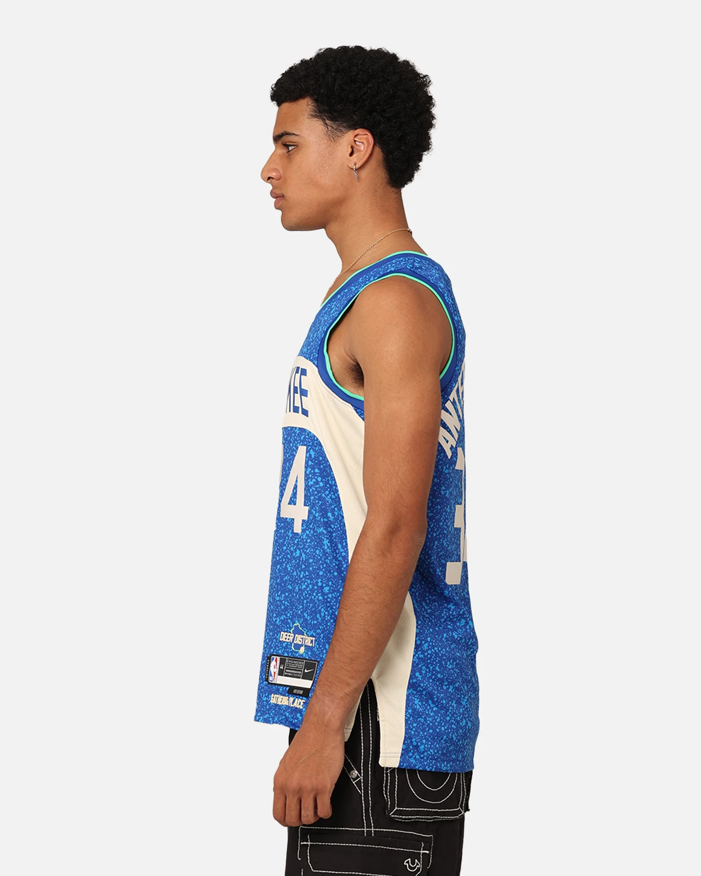 Nike Milwaukee Bucks Giannis Antetokounmpo Dri-FIT Swingman Jersey Photo Blue - Image 7