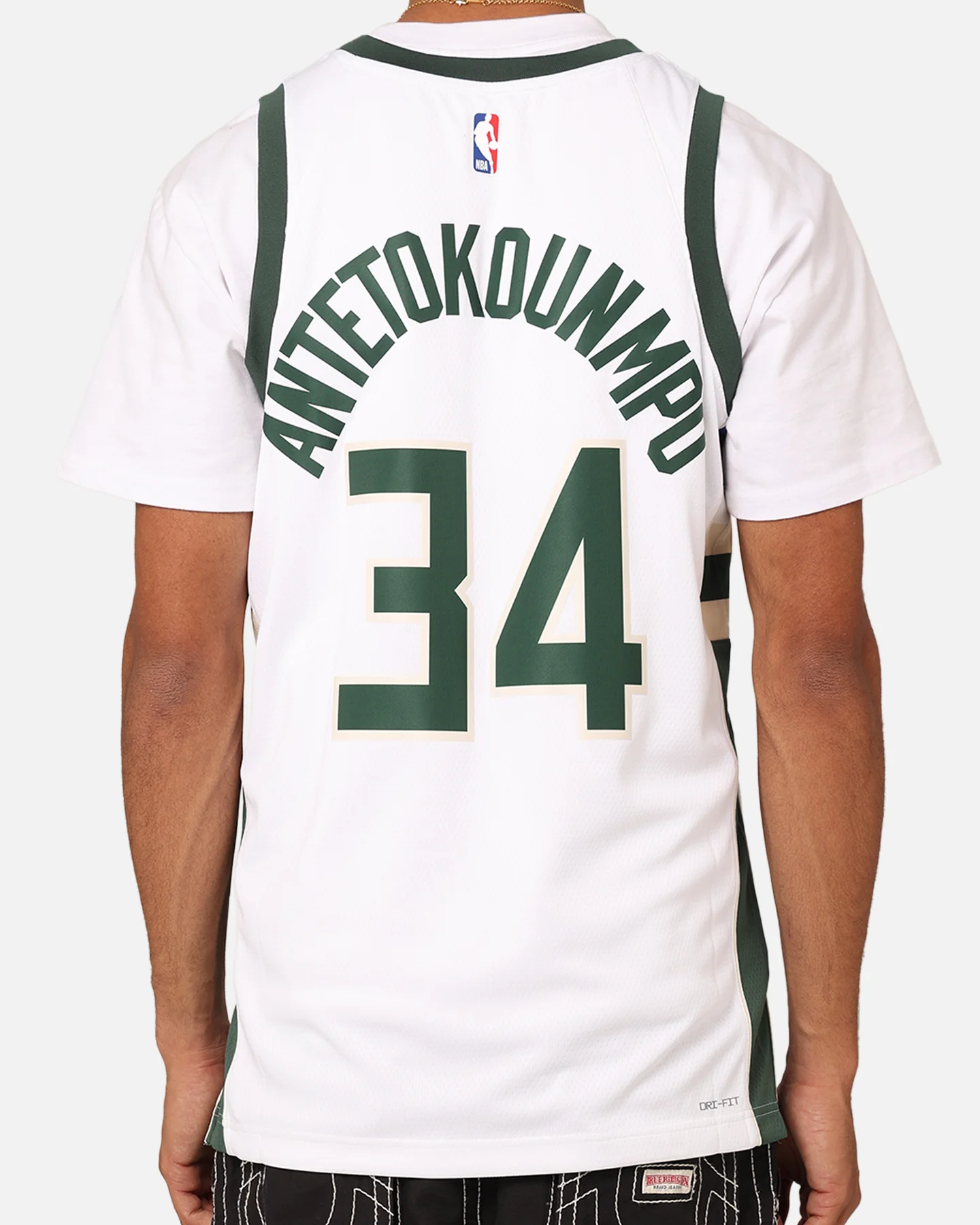 Nike Milwaukee Bucks Giannis Antetokounmpo Dri-FIT Swingman Jersey White - Image 5