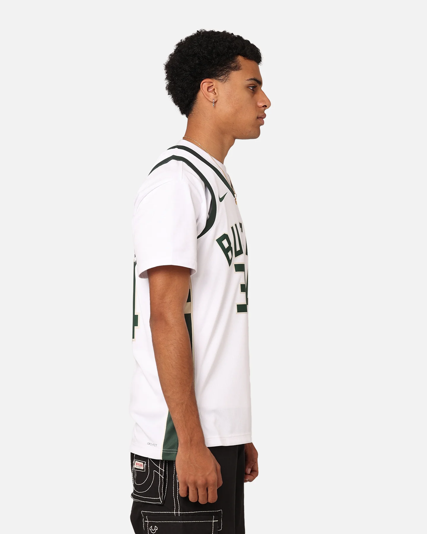 Nike Milwaukee Bucks Giannis Antetokounmpo Dri-FIT Swingman Jersey White - Image 6