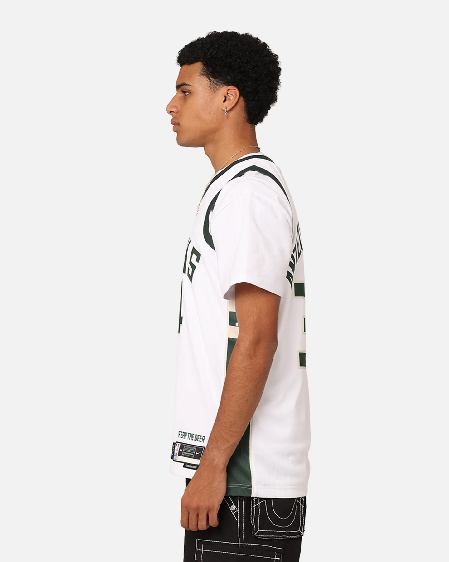 Nike Milwaukee Bucks Giannis Antetokounmpo Dri-FIT Swingman Jersey White - Image 7