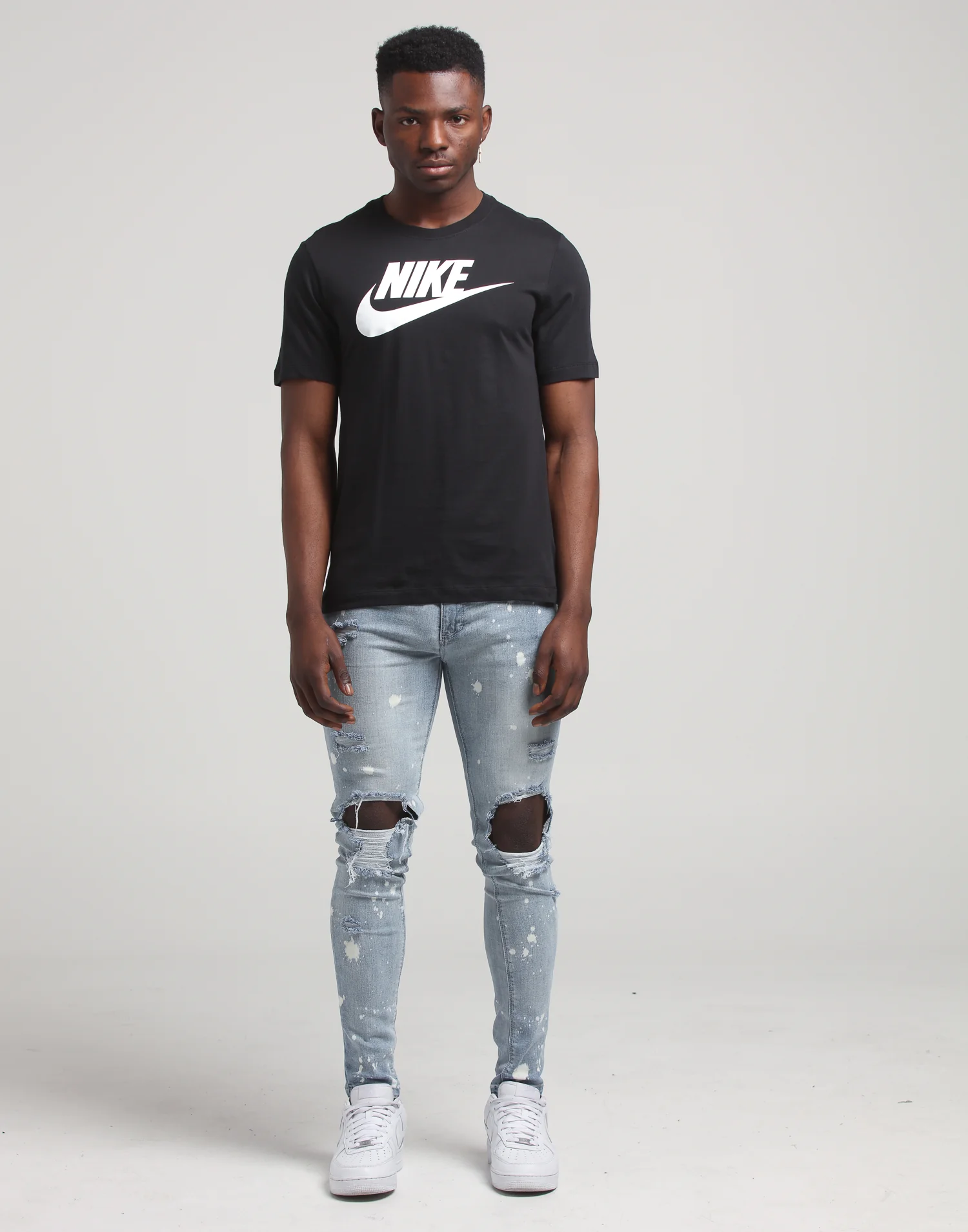 Nike Sports Wear SS Tee Black/White - Image 3