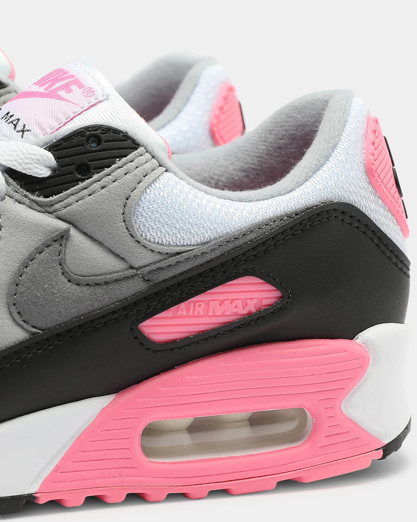 Nike Women's Air Max 90 White/Grey/Rose - Image 7