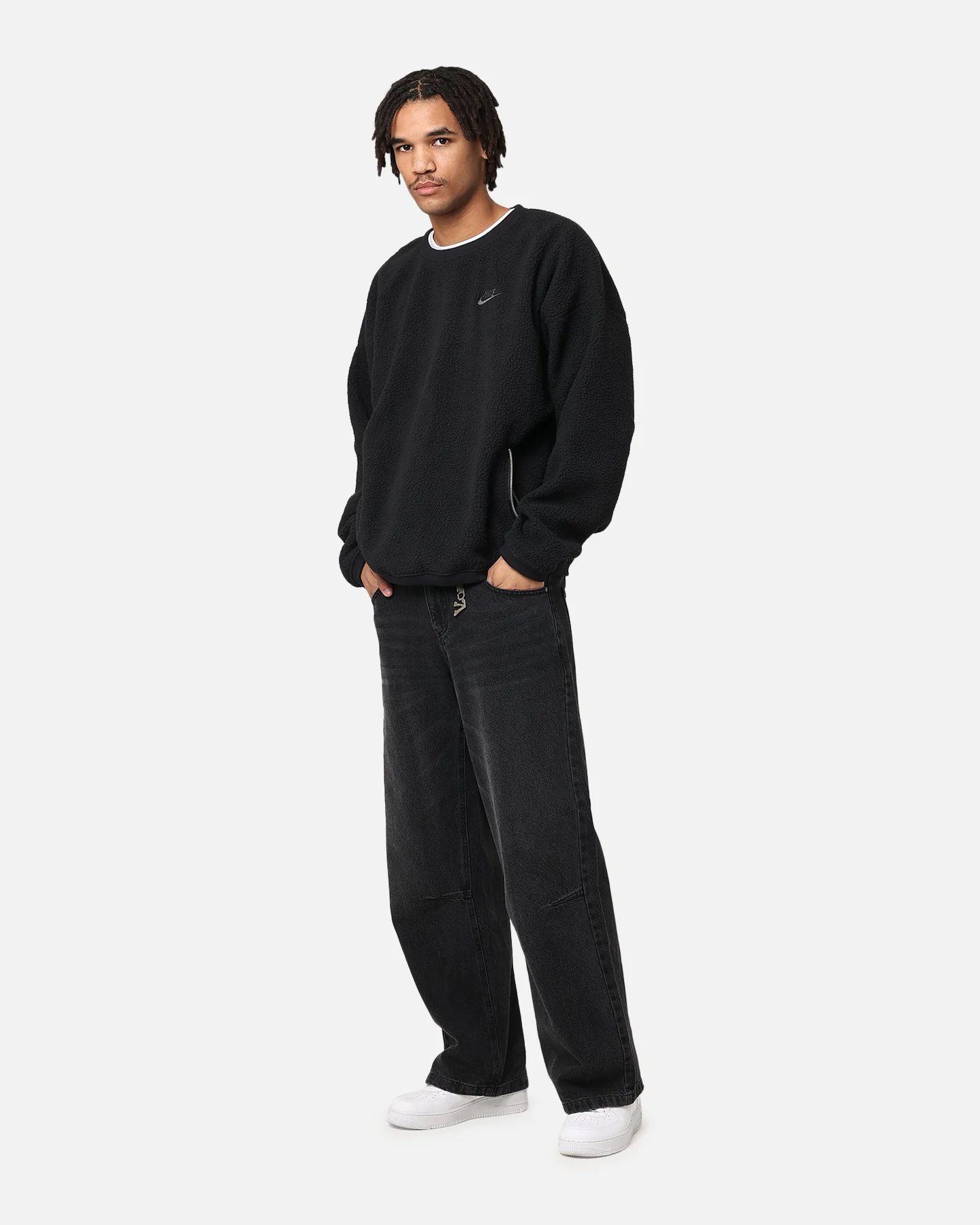 Nike Sherpa Winter Crewneck Black/Anthracit - Image 2