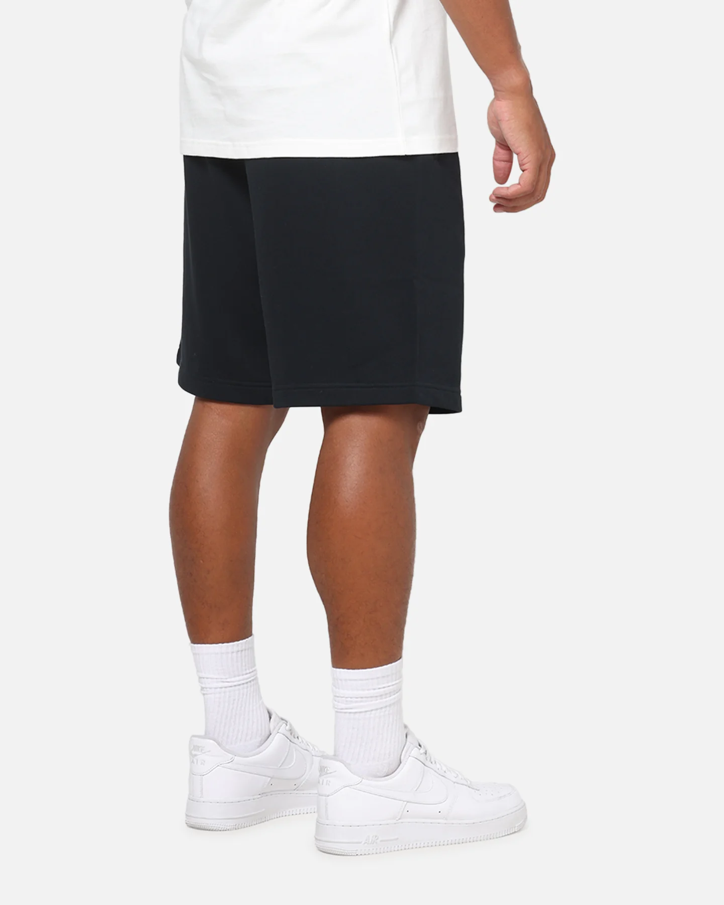 Nike Sportswear Club Essential French Terry Shorts Black/Safety Orange - Image 6