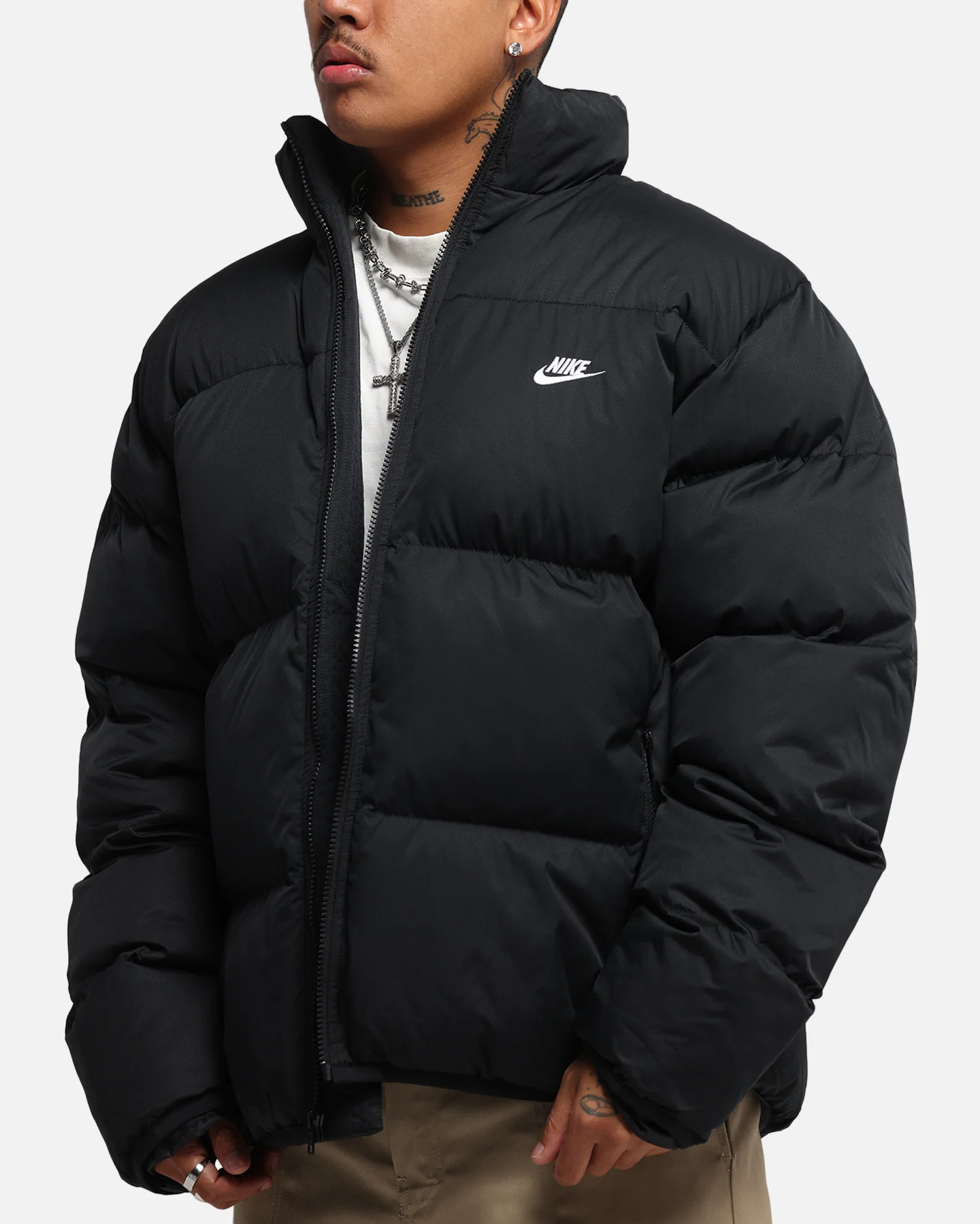 Nike Sportswear Club Puffer Jacket Black/White - Image 6