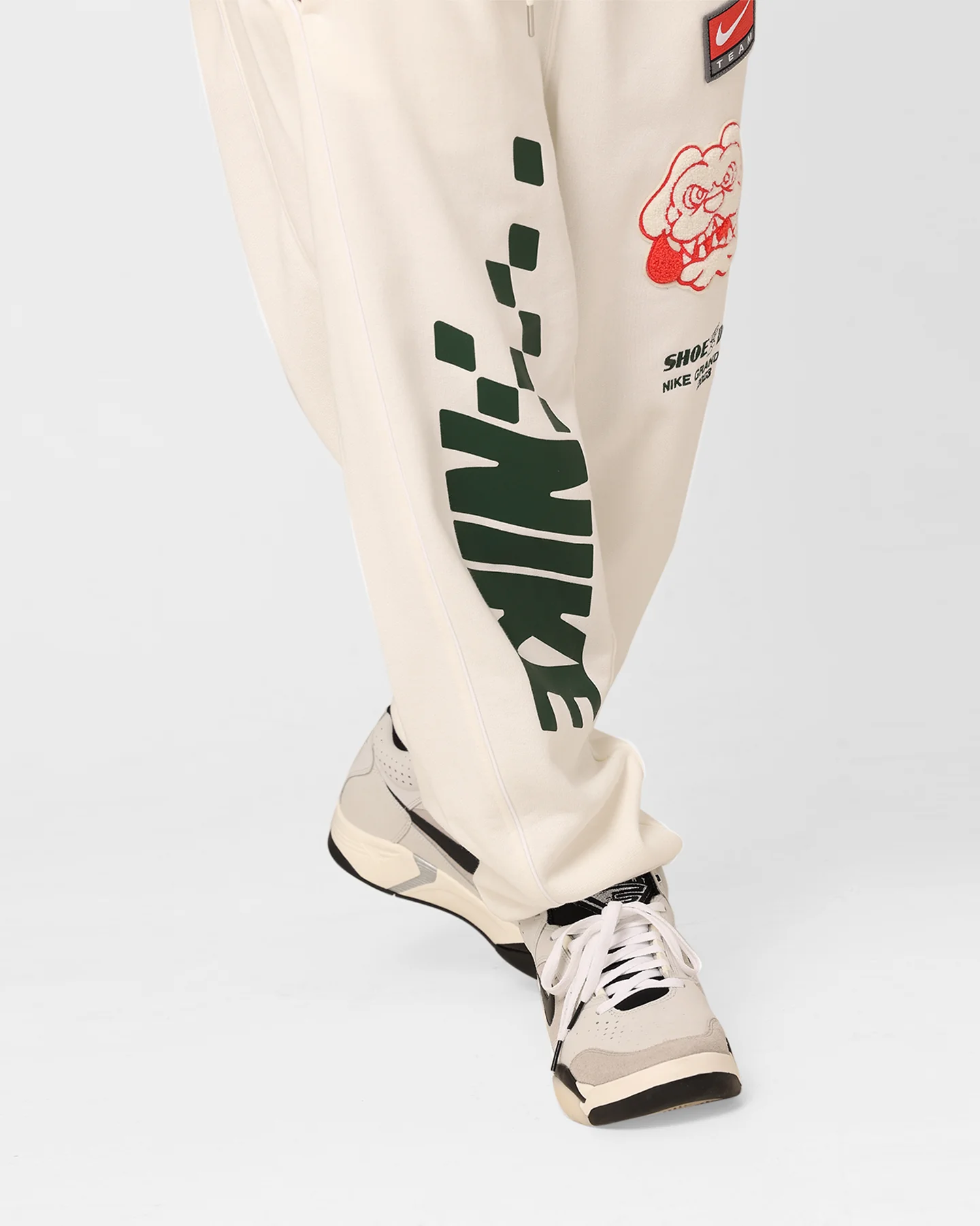 Nike Sportswear Trend Fleece Joggers Sail/Fire Red - Image 3