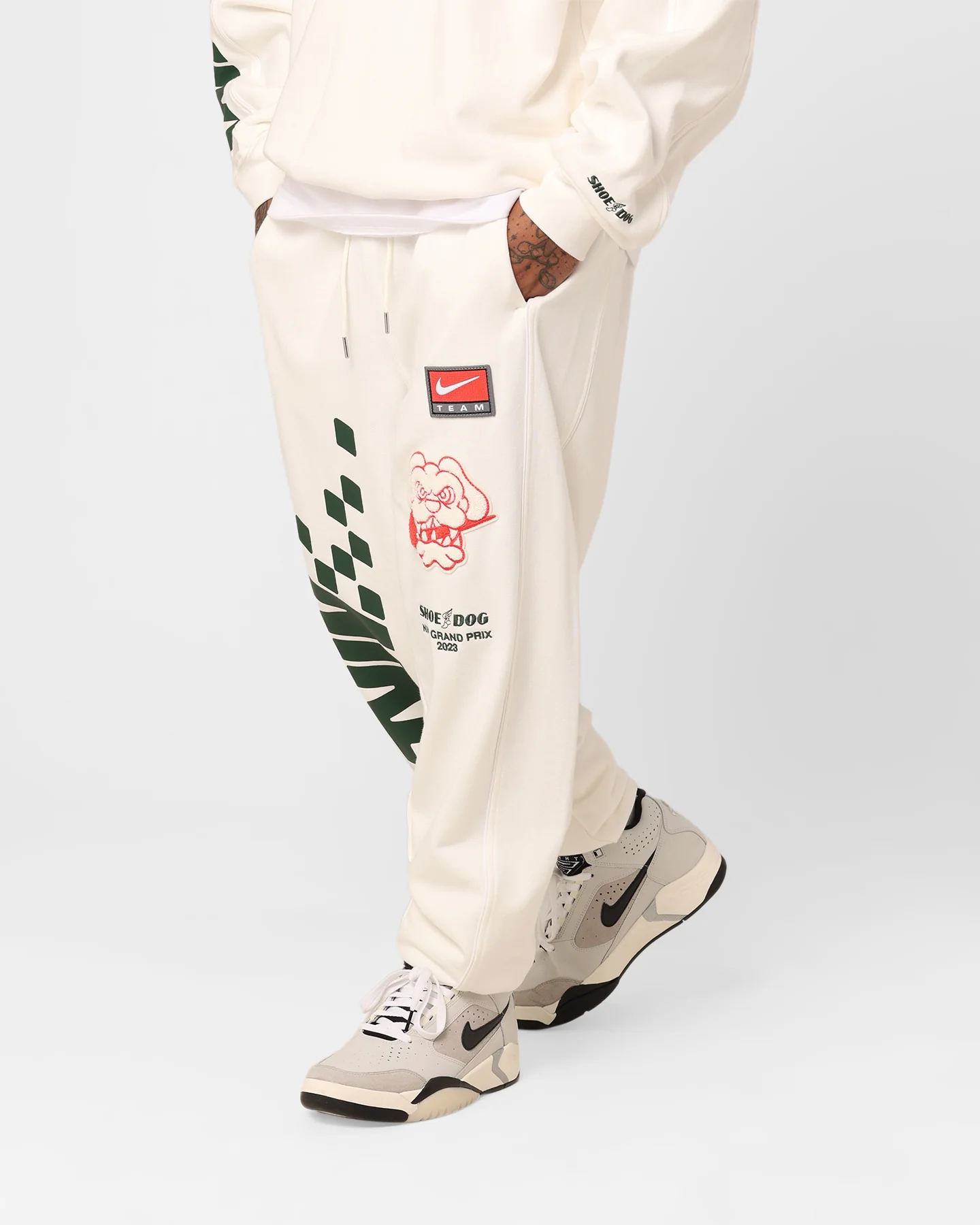 Nike Sportswear Trend Fleece Joggers Sail/Fire Red - Image 6