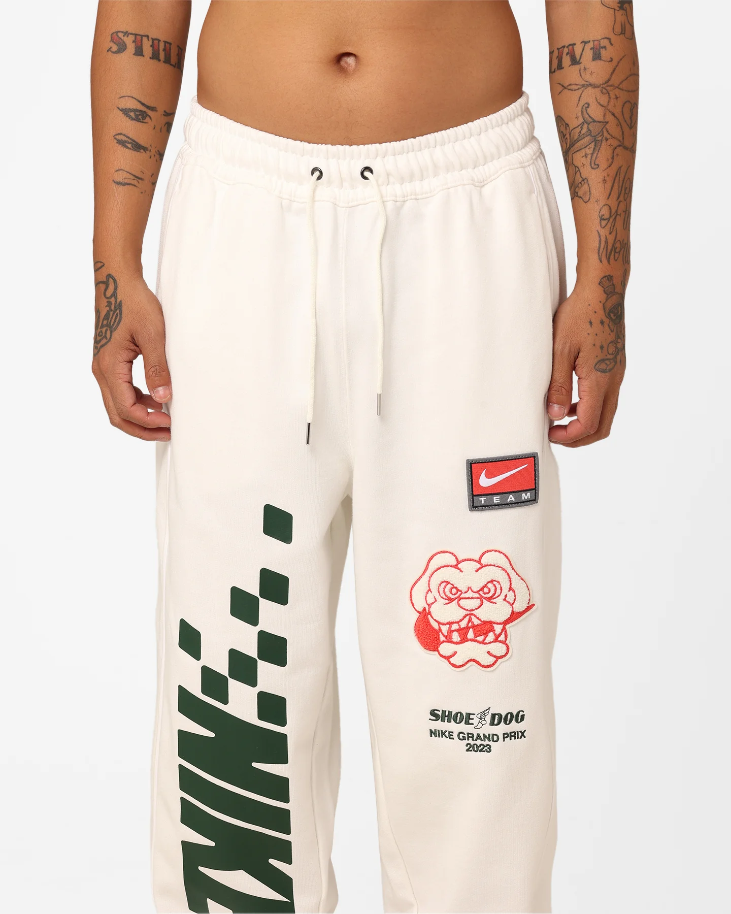 Nike Sportswear Trend Fleece Joggers Sail/Fire Red - Image 7