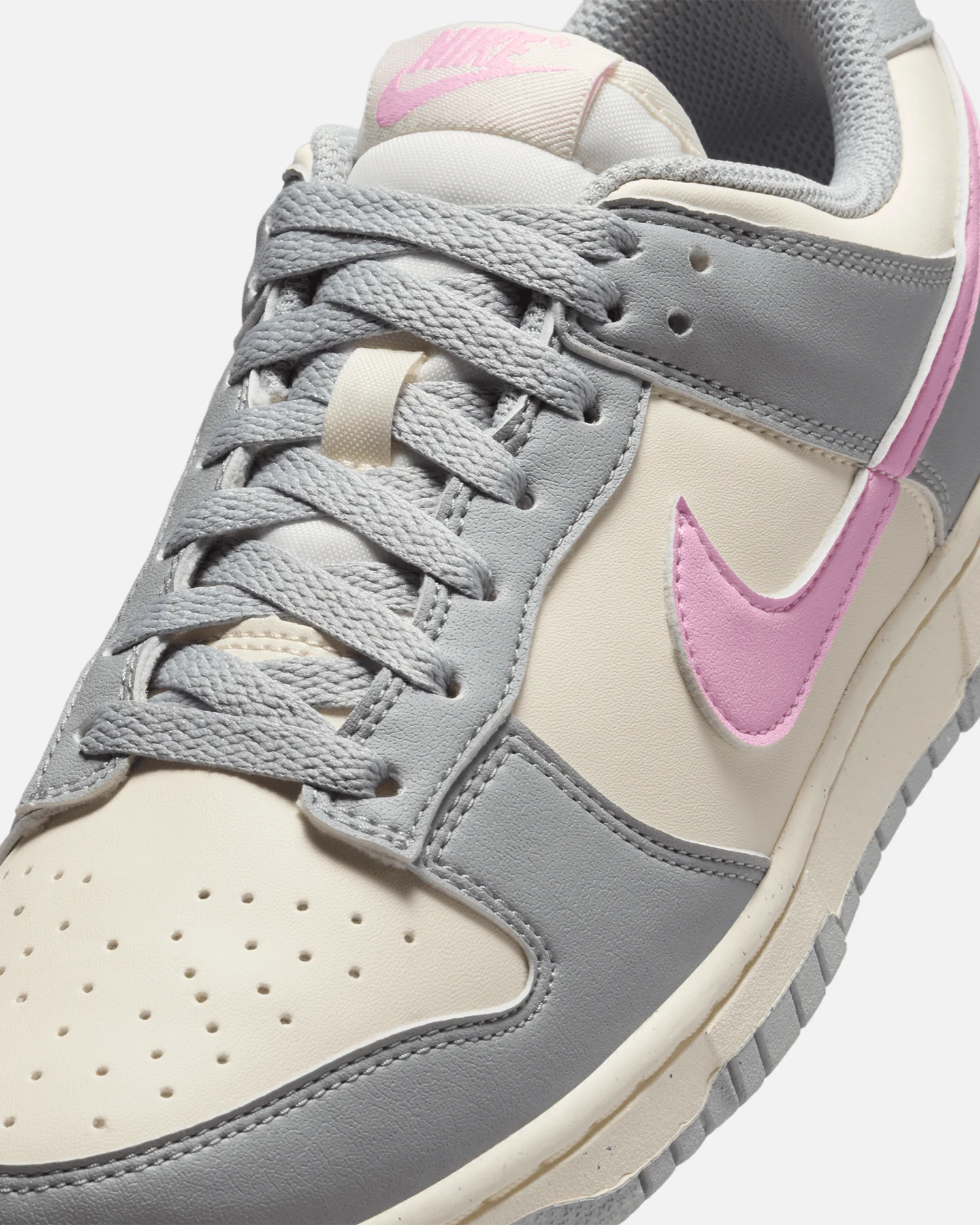 Nike Women's Dunk Low Next Nature Smoke Grey/Pink Rise - Image 6