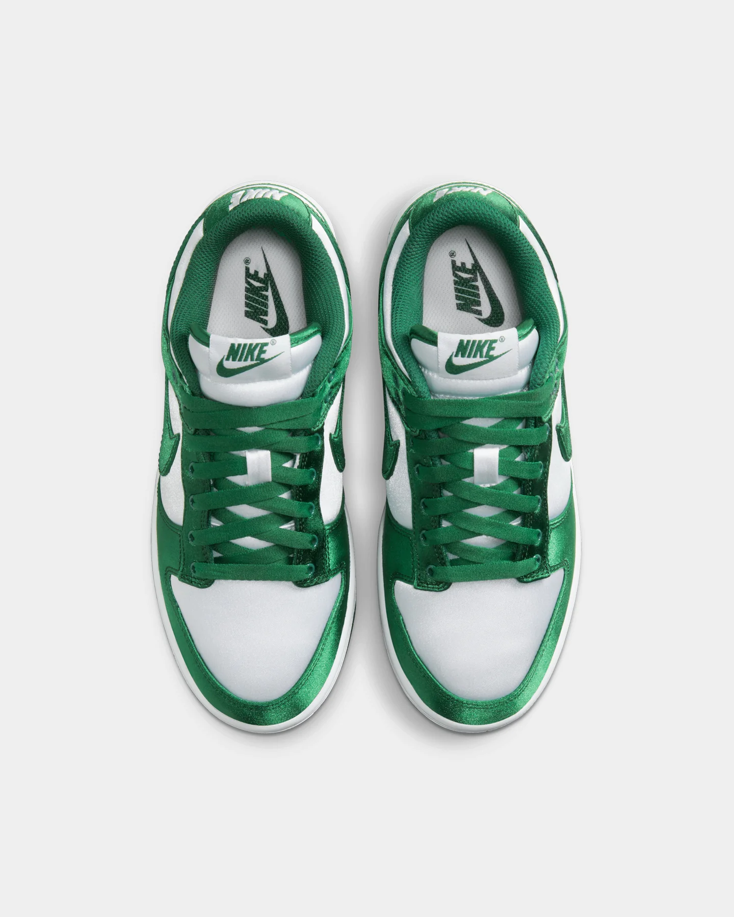 Nike Women's Dunk Low "Satin Green" White/Team Green - Image 7