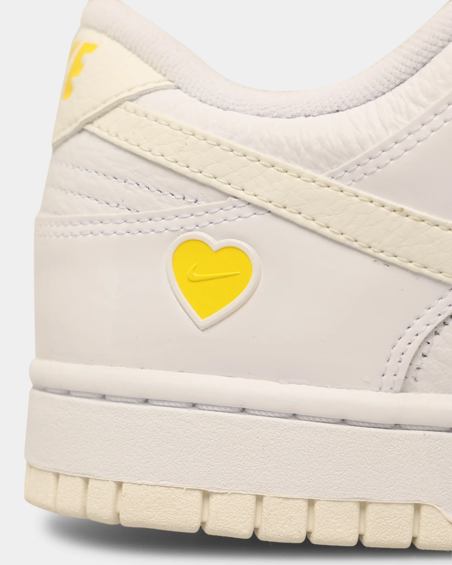 Nike Women's Dunk Low "Yellow Heart" White/Sail-Optic White - Image 7
