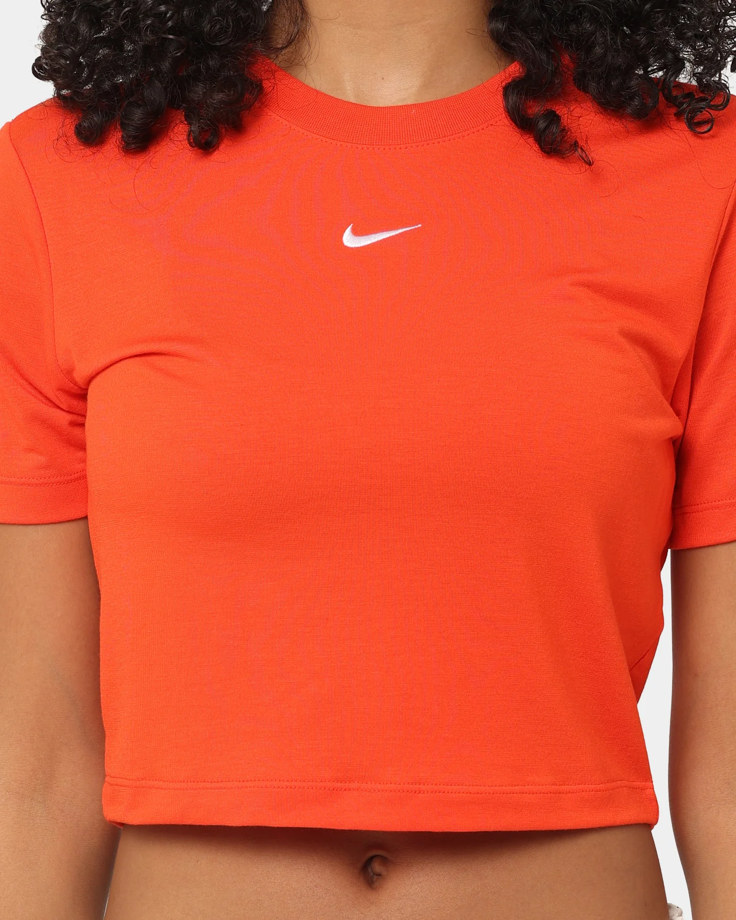 Nike Women's Nike Sportswear Essential Slim Crop T-Shirt Picante Red - Image 3