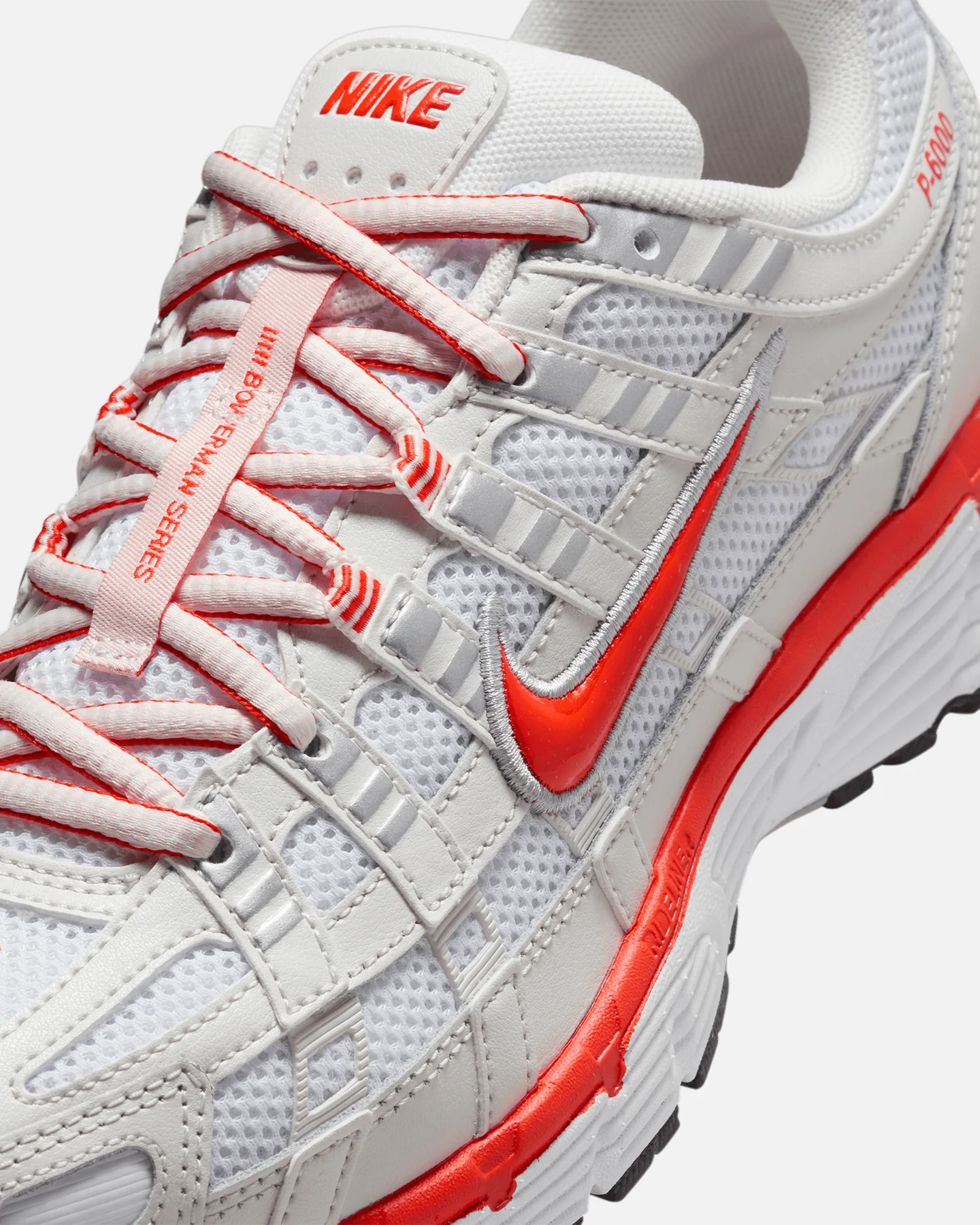 Nike Women's P-6000 White/Picante Red - Image 6