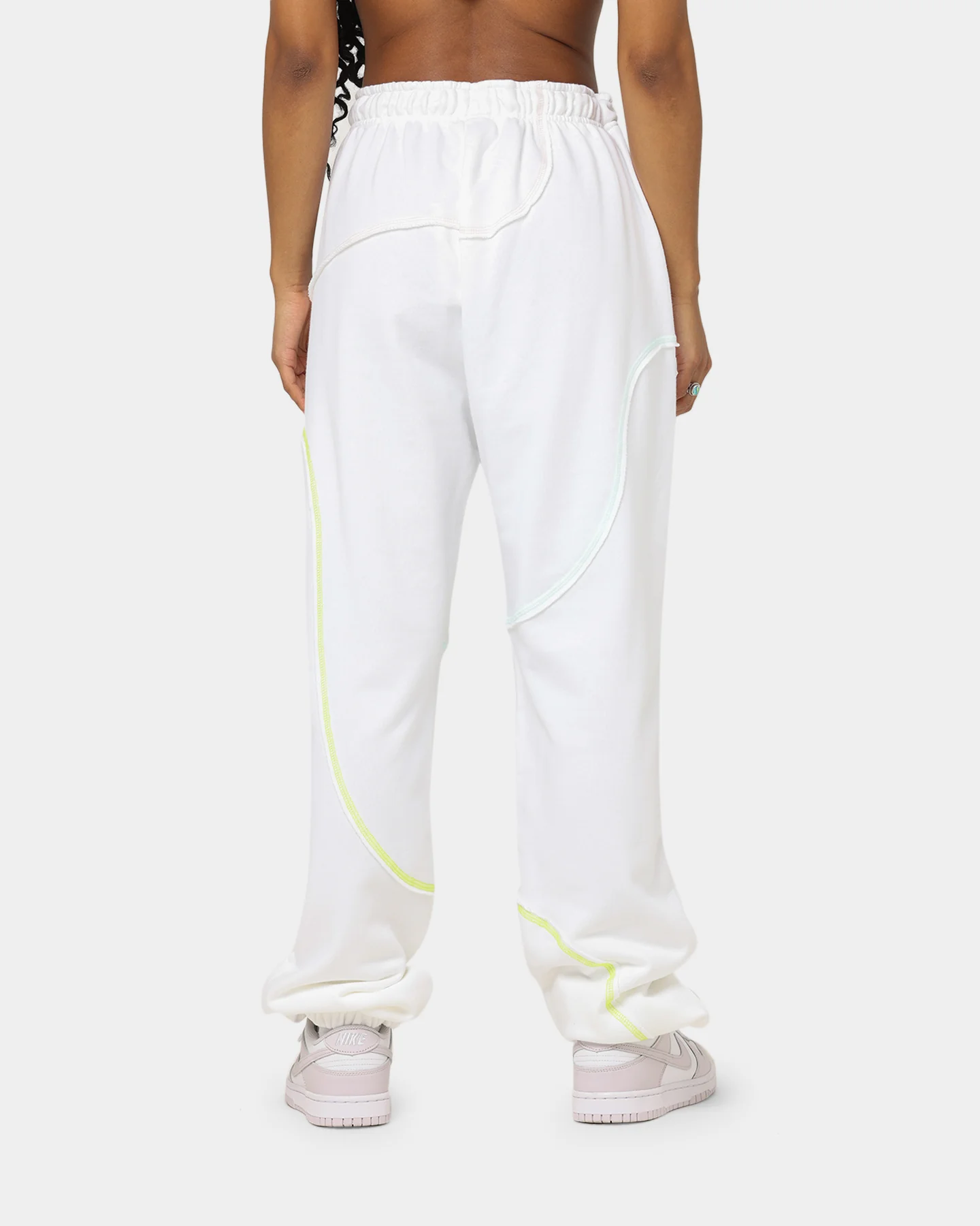 Nike Women's Swirl Track Pants White - Image 4