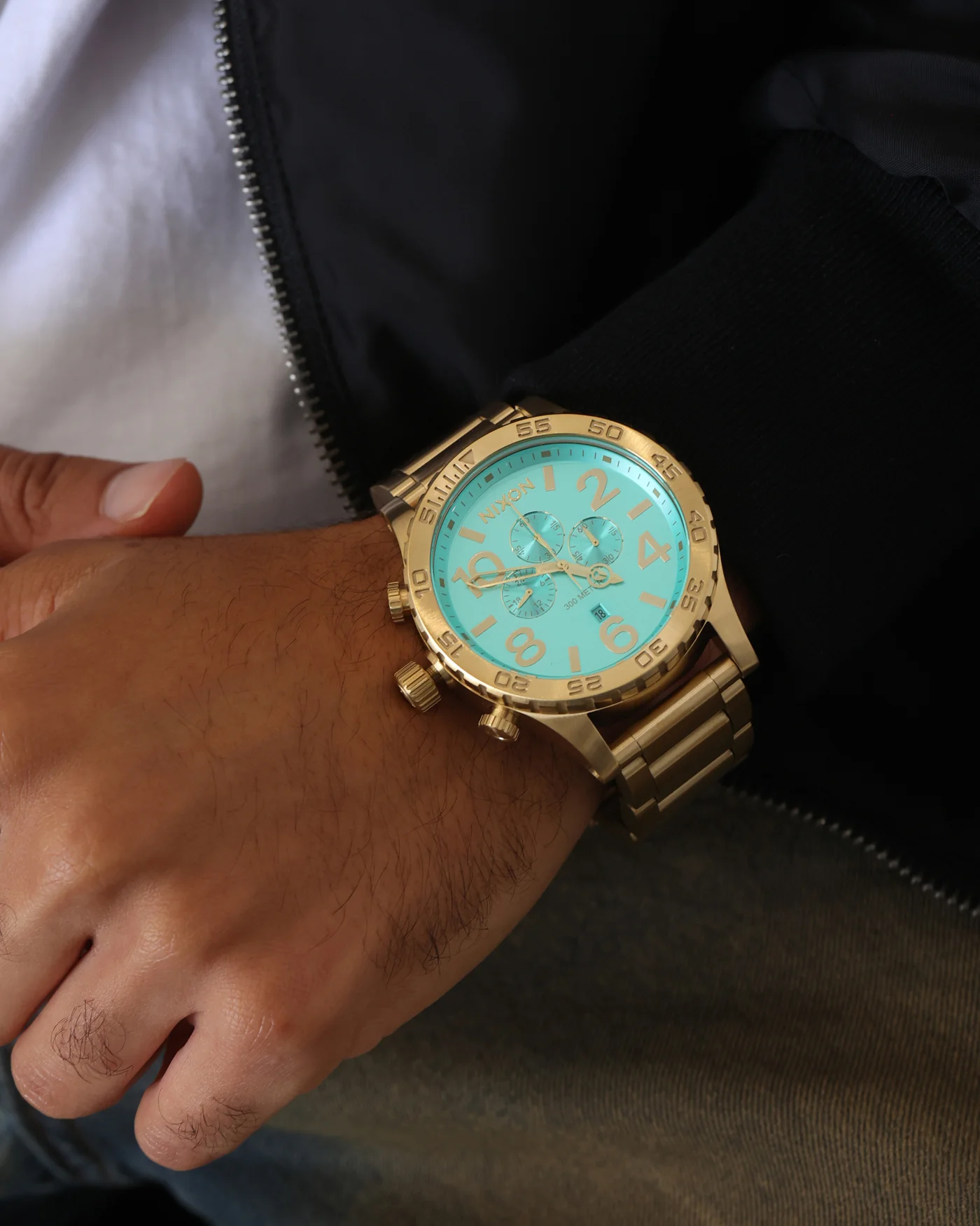 Nixon 51-30 Chrono Gold/Turquoise - Image 2
