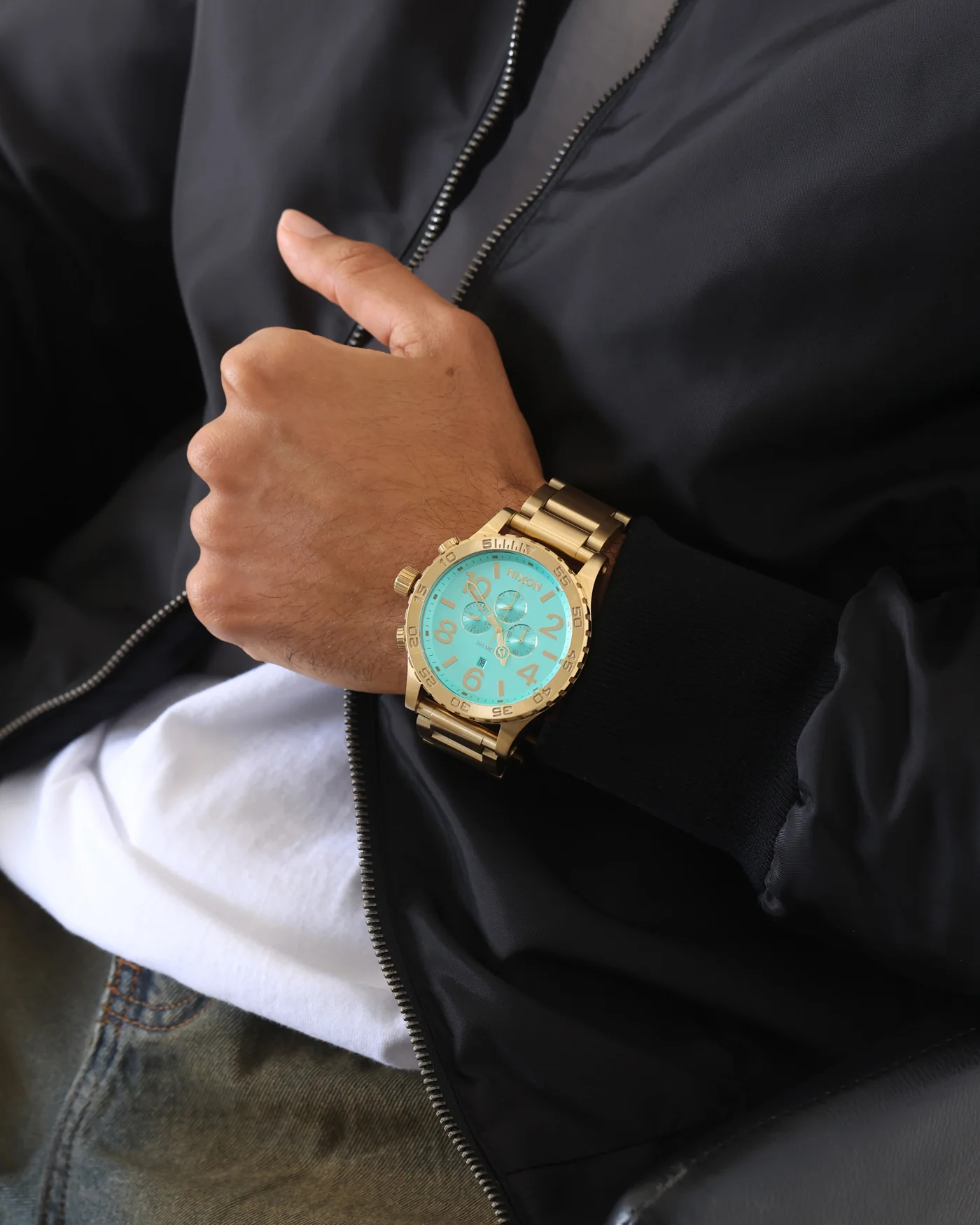 Nixon 51-30 Chrono Gold/Turquoise - Image 4