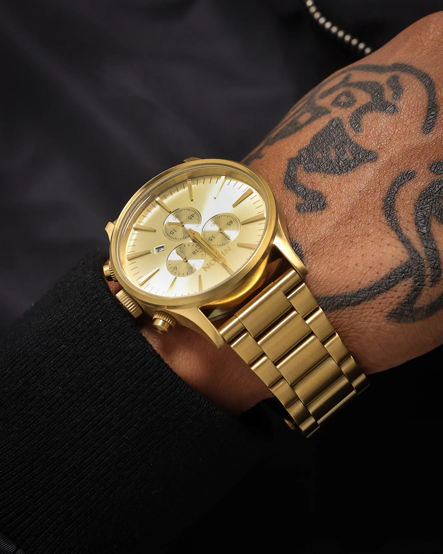 Nixon Sentry Chrono Watch Gold - Image 2