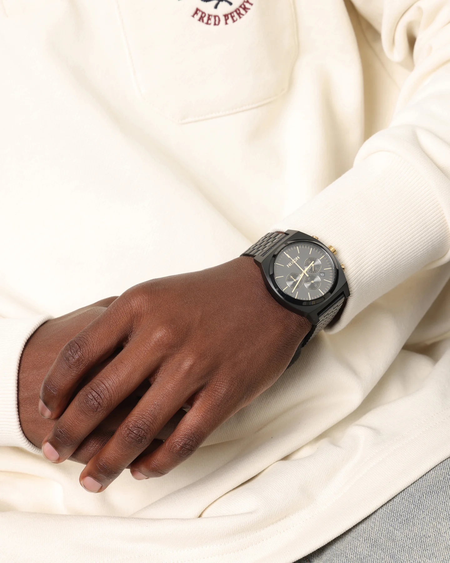 Nixon Time Teller Chrono Watch Black/Gold - Image 2
