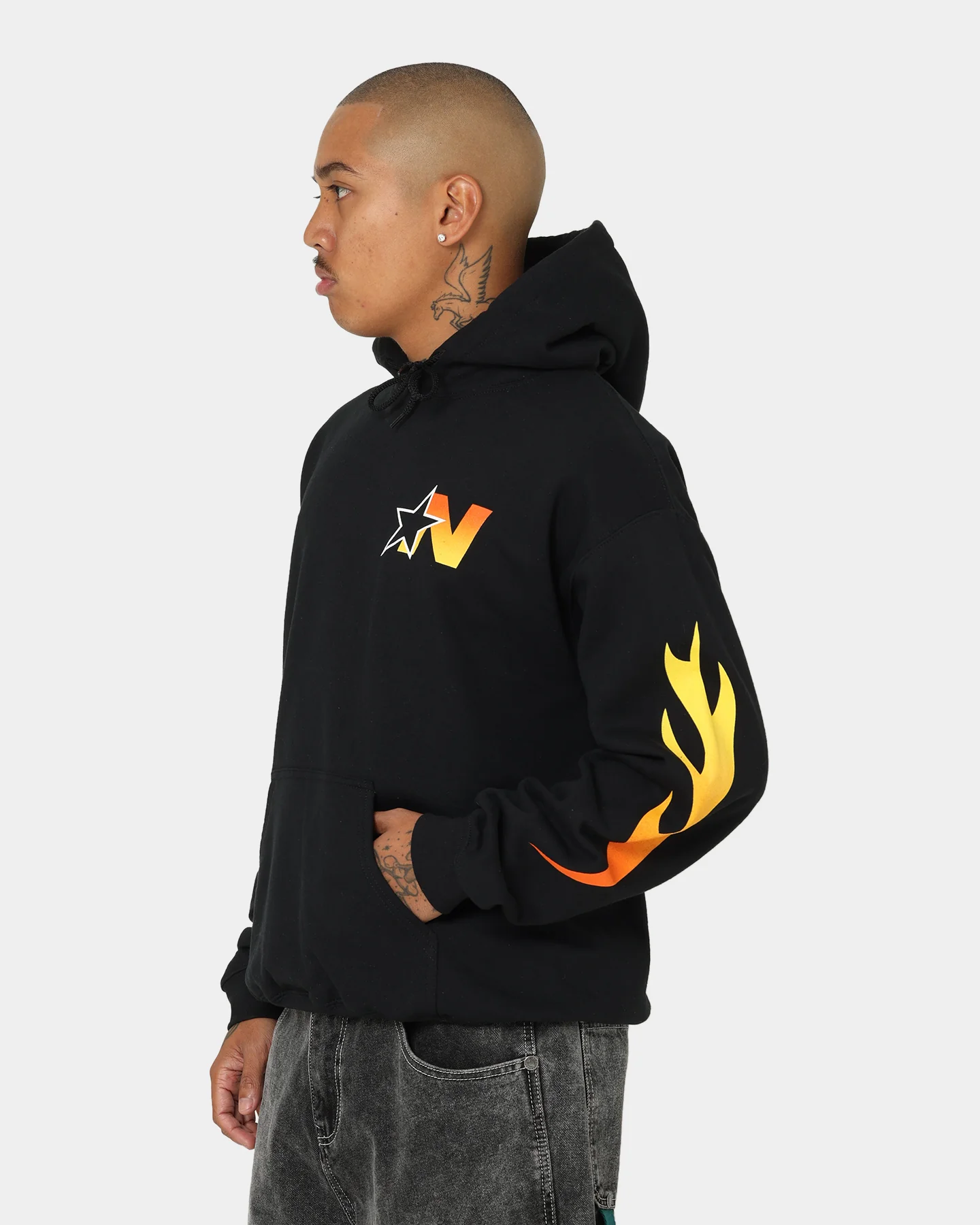 NSYNC Flame Photo Hoodie Black - Image 7