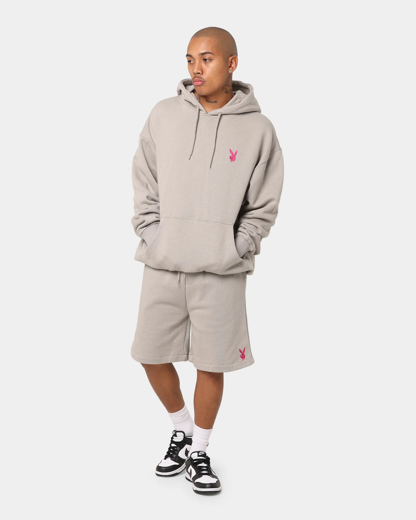 Playboy Bunny Basics Oversized Hoodie Smoke - Image 2