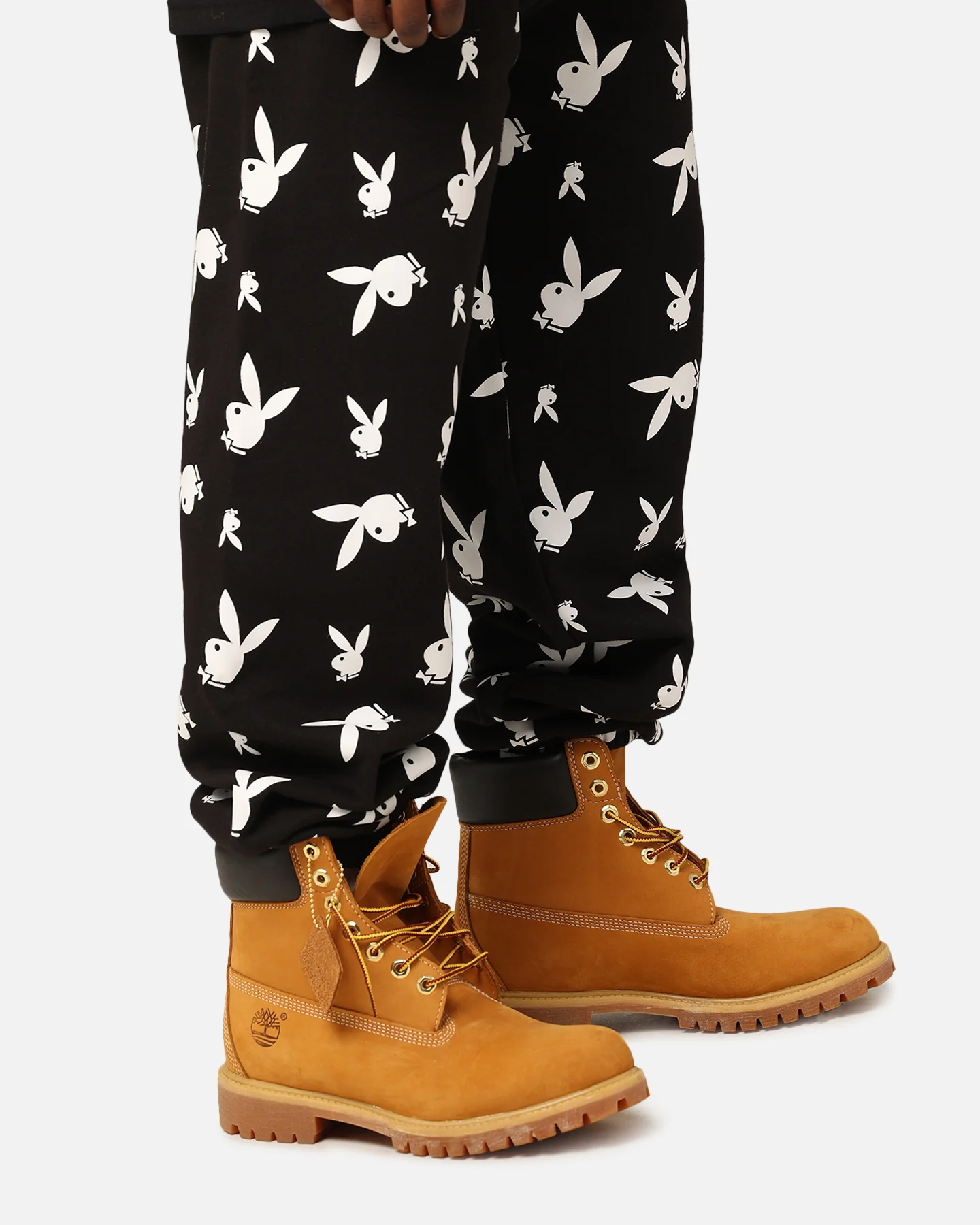 Playboy Gold All Over Bunny Track Pants Black - Image 4