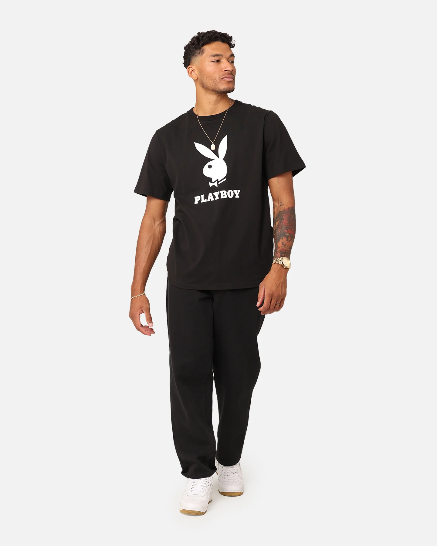 Playboy Playboy Lockup T-Shirt Black - Image 2