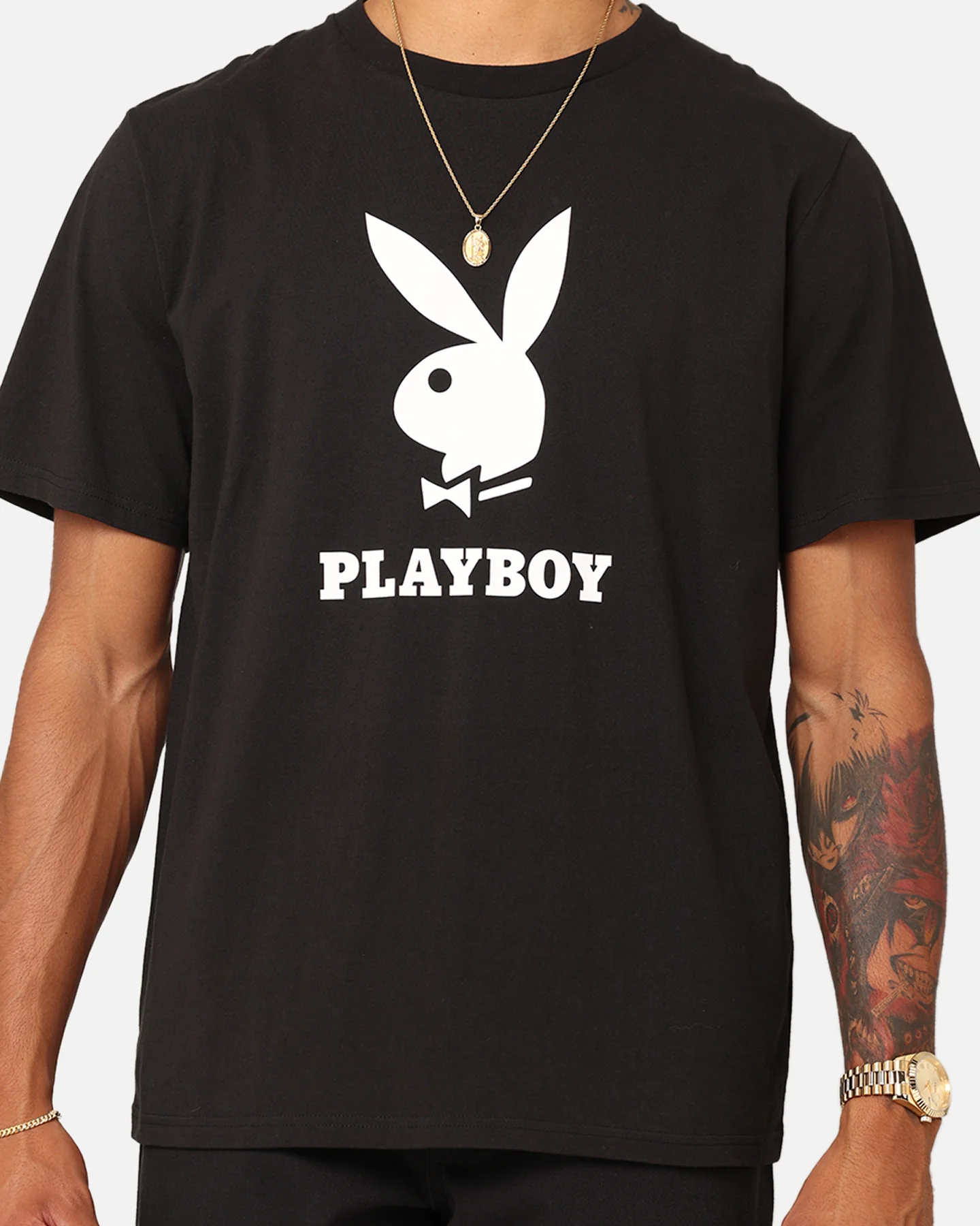 Playboy Playboy Lockup T-Shirt Black - Image 3