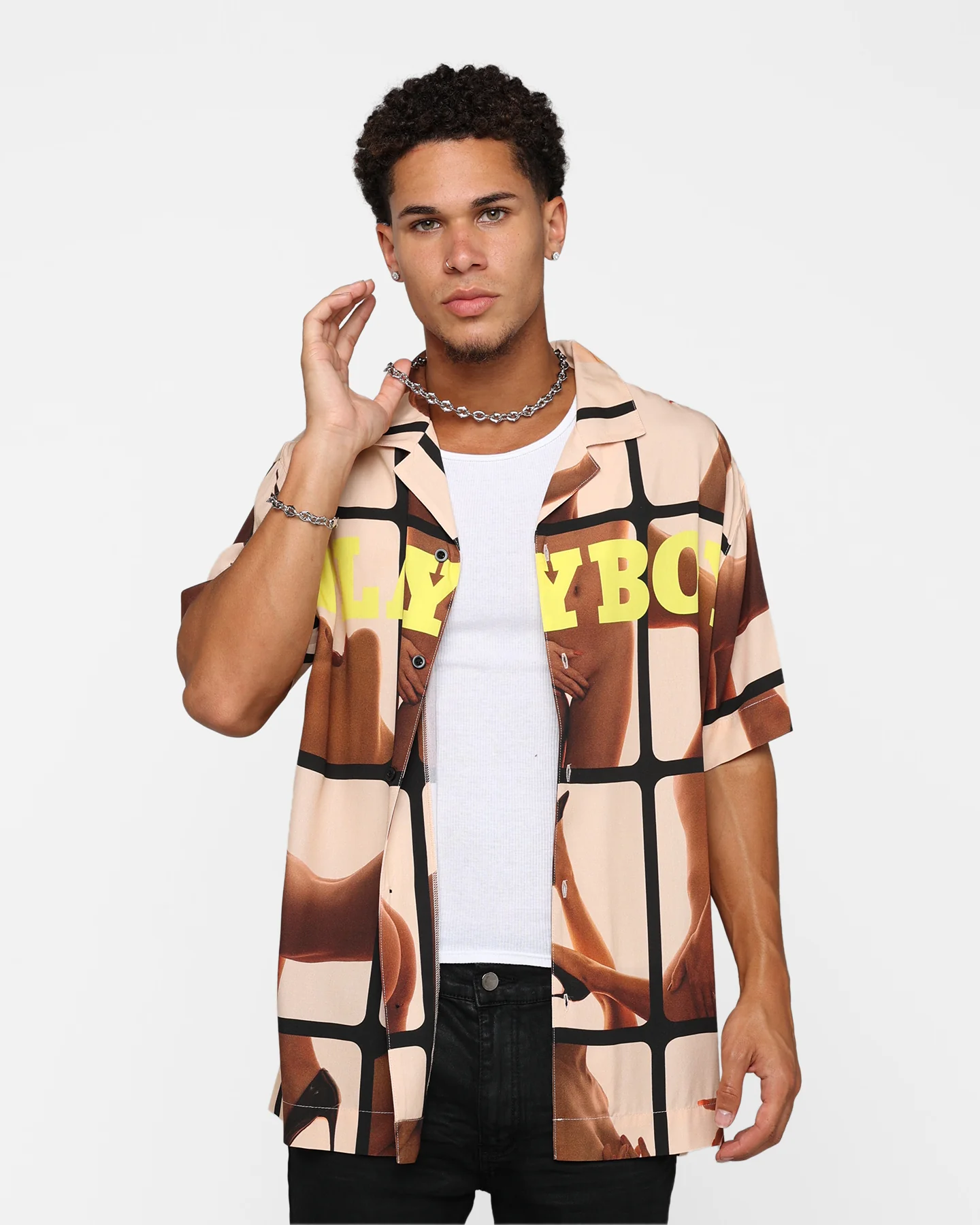 Playboy by Culture Kings Frames Party Shirt Multi - Image 2