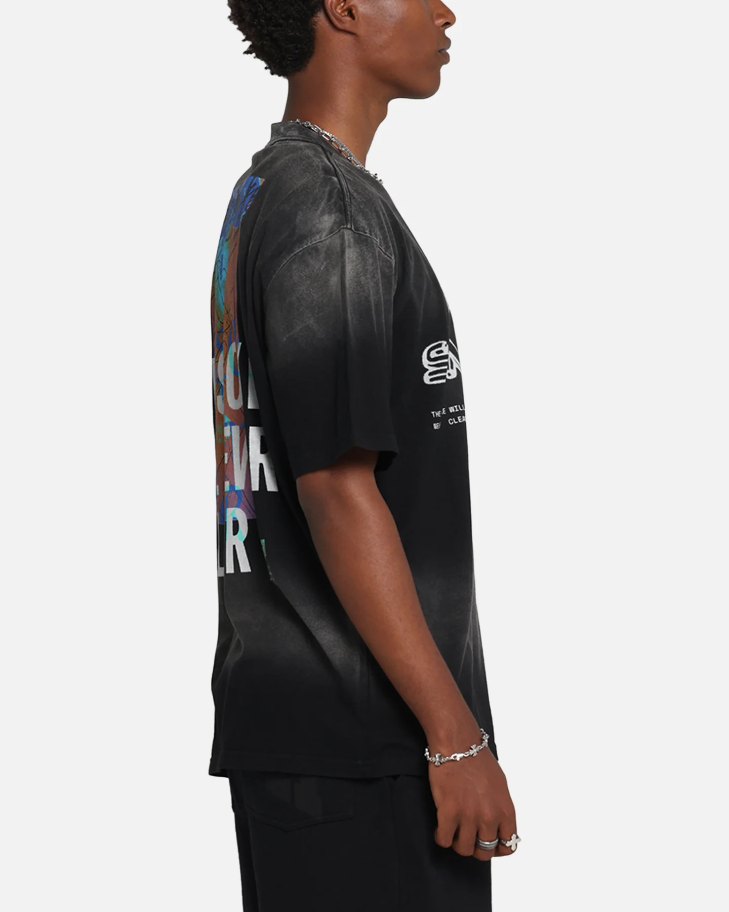 Pop Smoke Never Clear T-Shirt Black Wash - Image 5