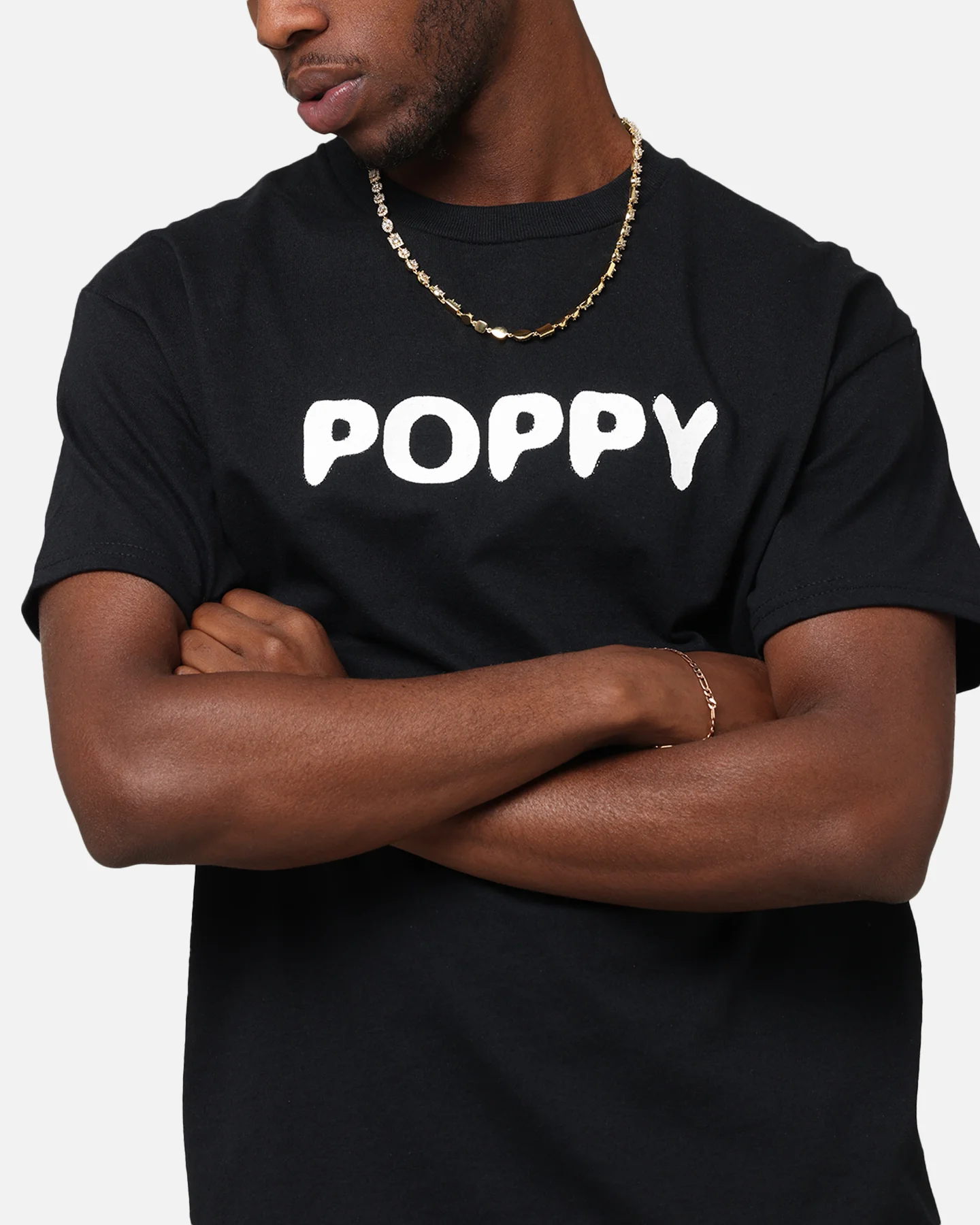 Poppy Negative Spaces T-Shirt Black - Image 7