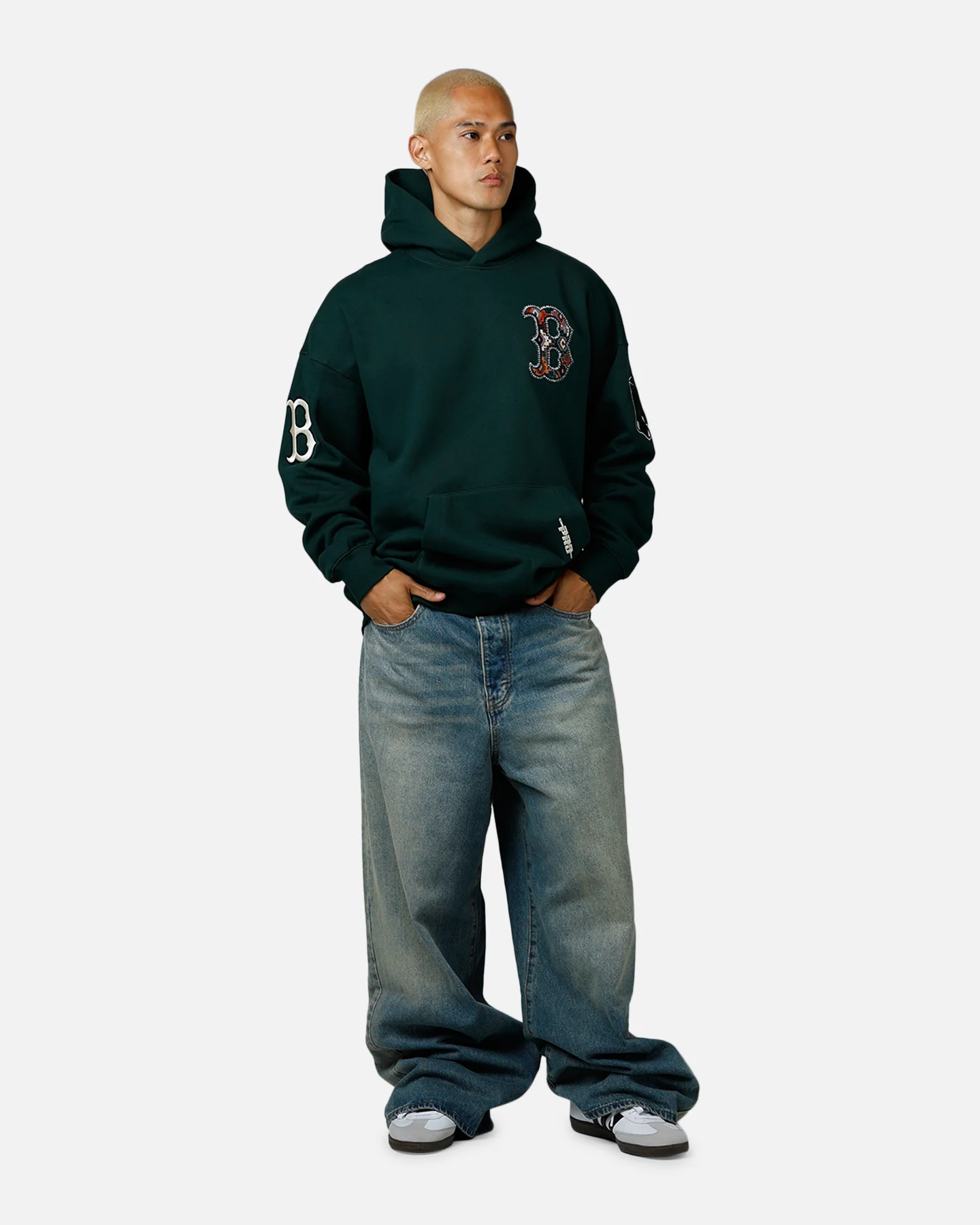 Pro Standard Boston Red Sox Tapestry 2.0 Hoodie Dark Green - Image 3