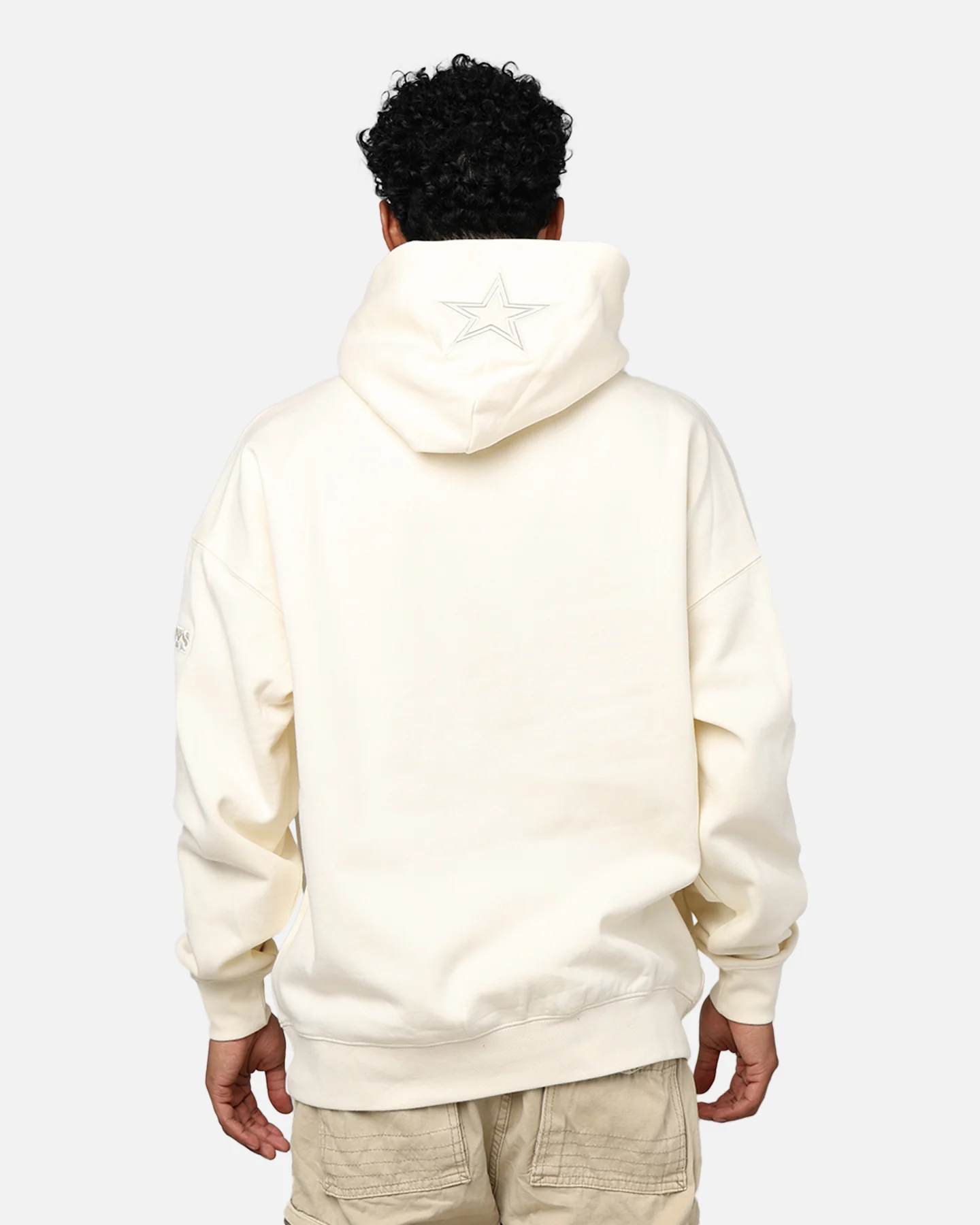 Pro Standard Dallas Cowboys Drop Shoulder Hoodie Eggshell - Image 3