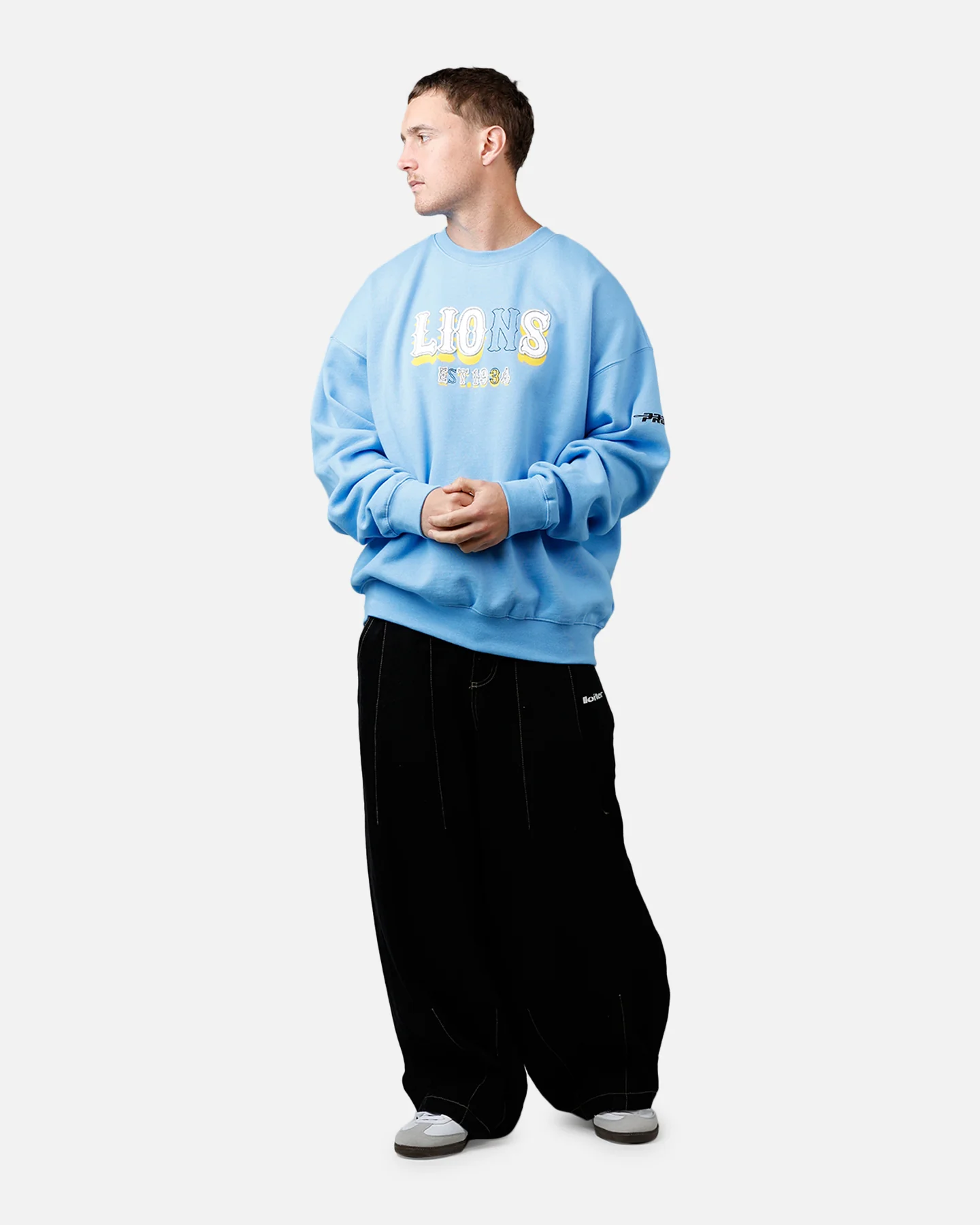 Pro Standard Detroit Lions Kickoff Crewneck Light Blue - Image 3