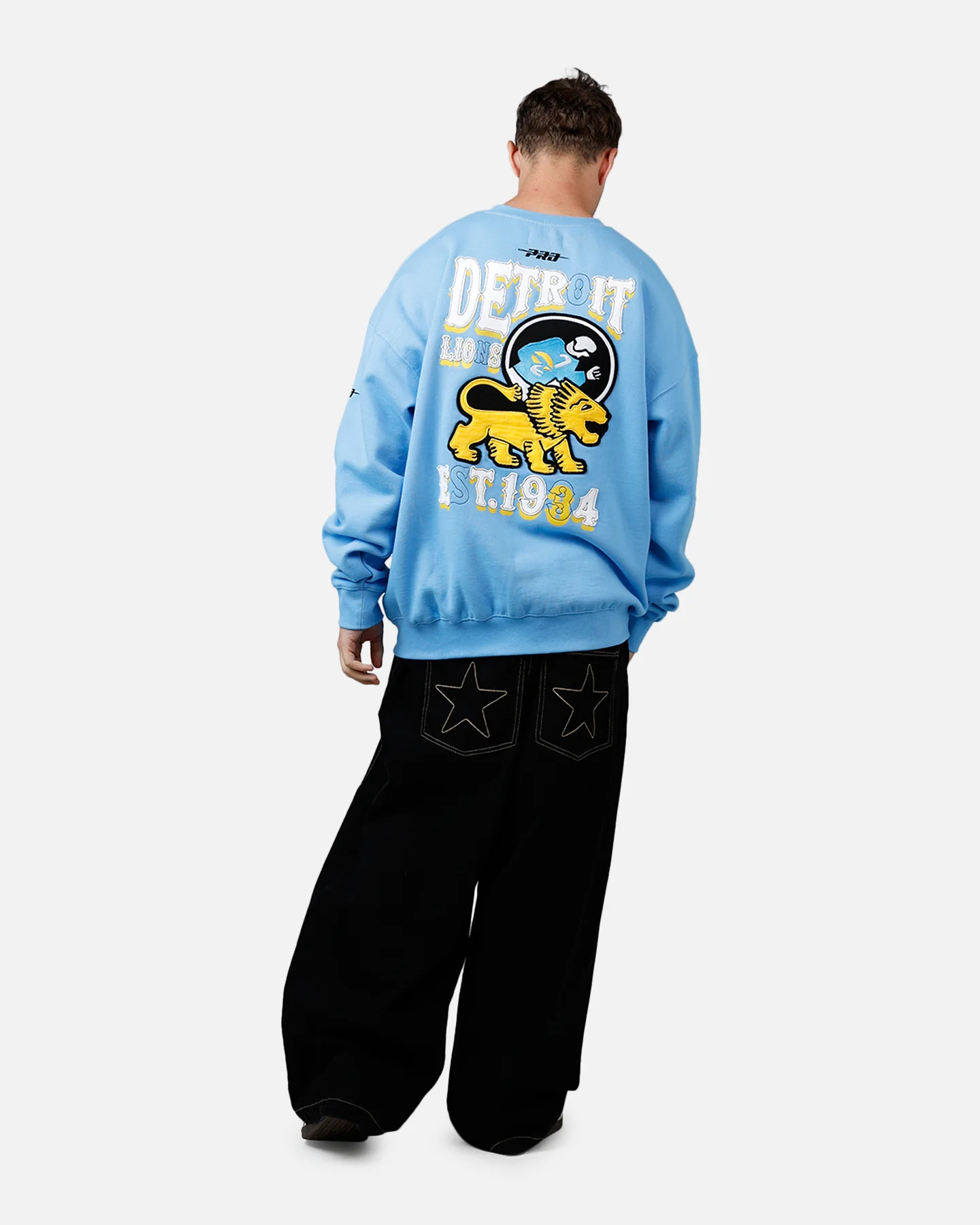Pro Standard Detroit Lions Kickoff Crewneck Light Blue - Image 6