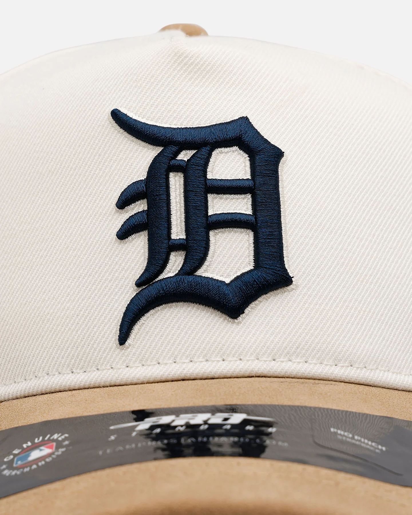 Pro Standard Detroit Tigers 'Signature Suede' Pro Pinch Strapback Eggshell - Image 6