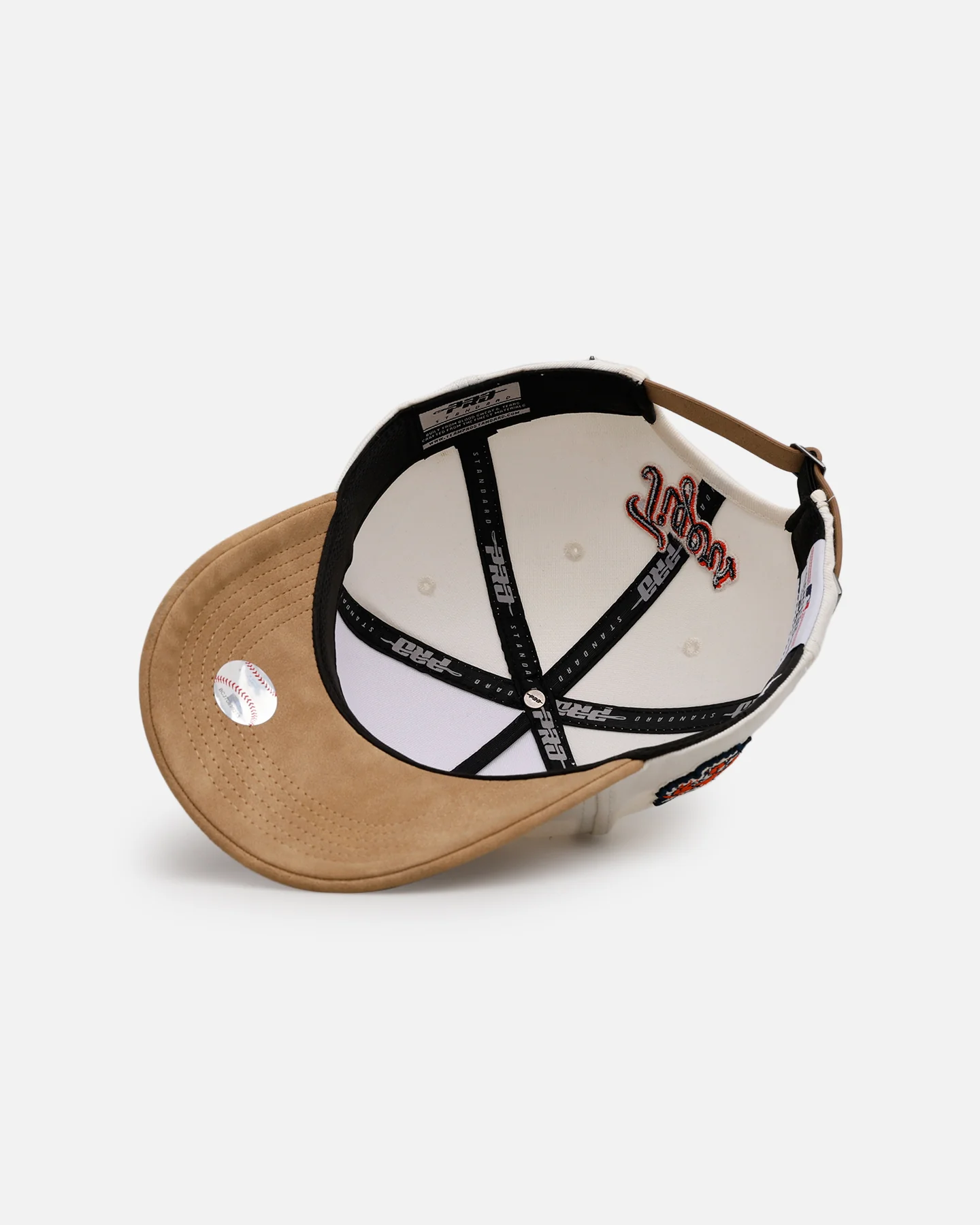 Pro Standard Detroit Tigers 'Signature Suede' Pro Pinch Strapback Eggshell - Image 7