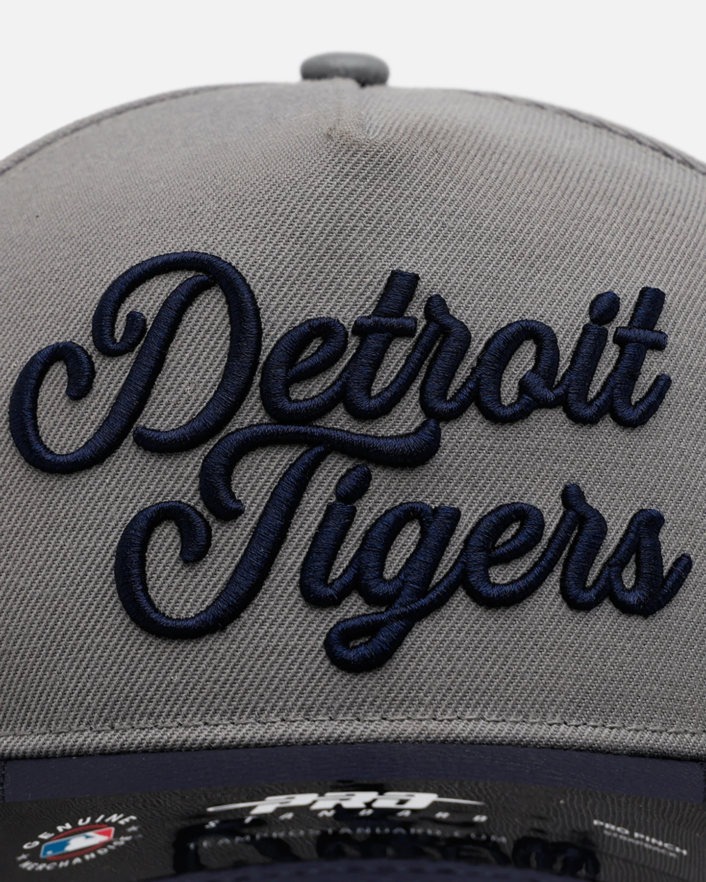 Pro Standard Detroit Tigers 'Sovenir' Pinch Front Strapback Grey/Navy - Image 6