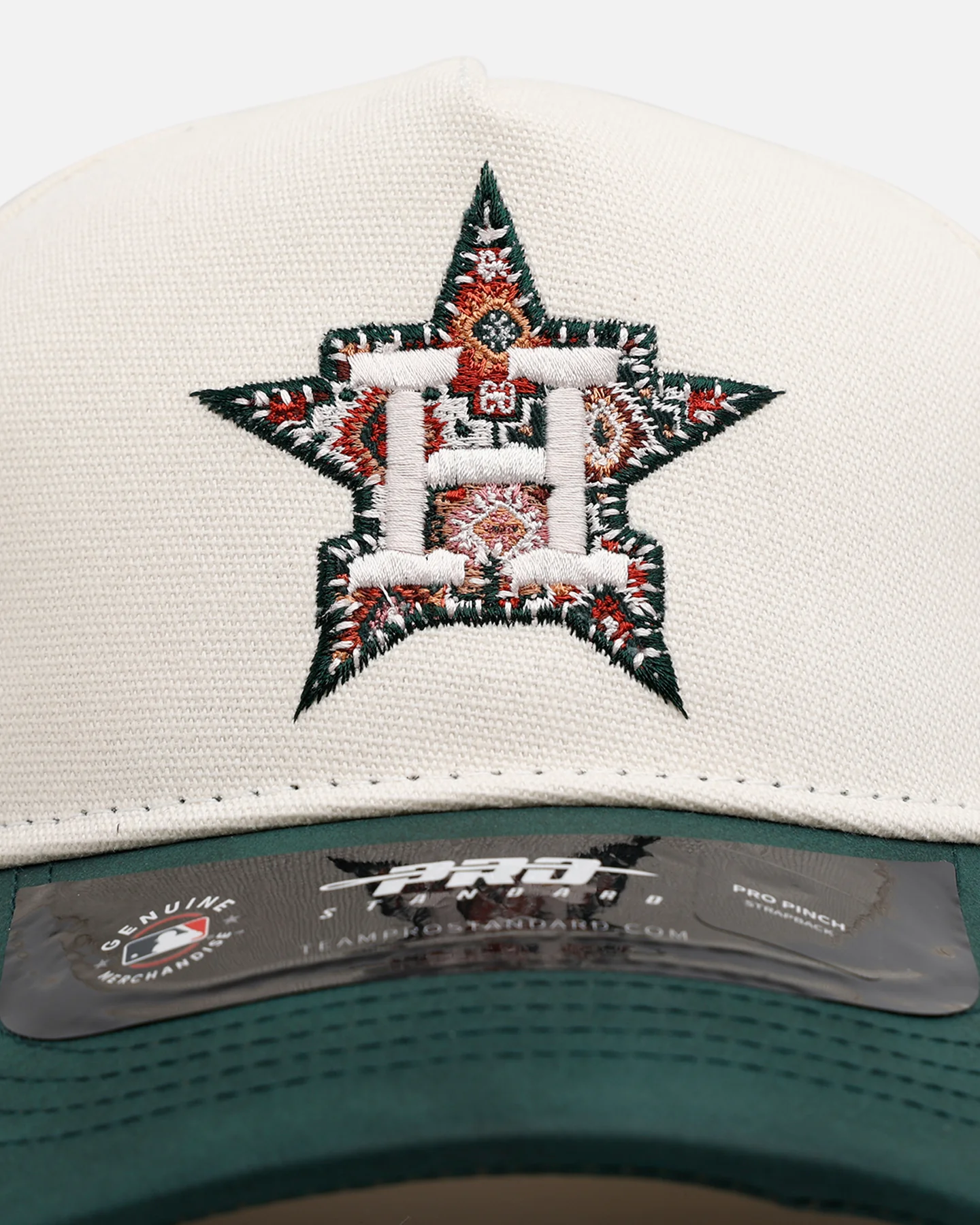 Pro Standard Houston Astros 'Tapestry 2.0' Pinch Front Strapback Dark Green - Image 6