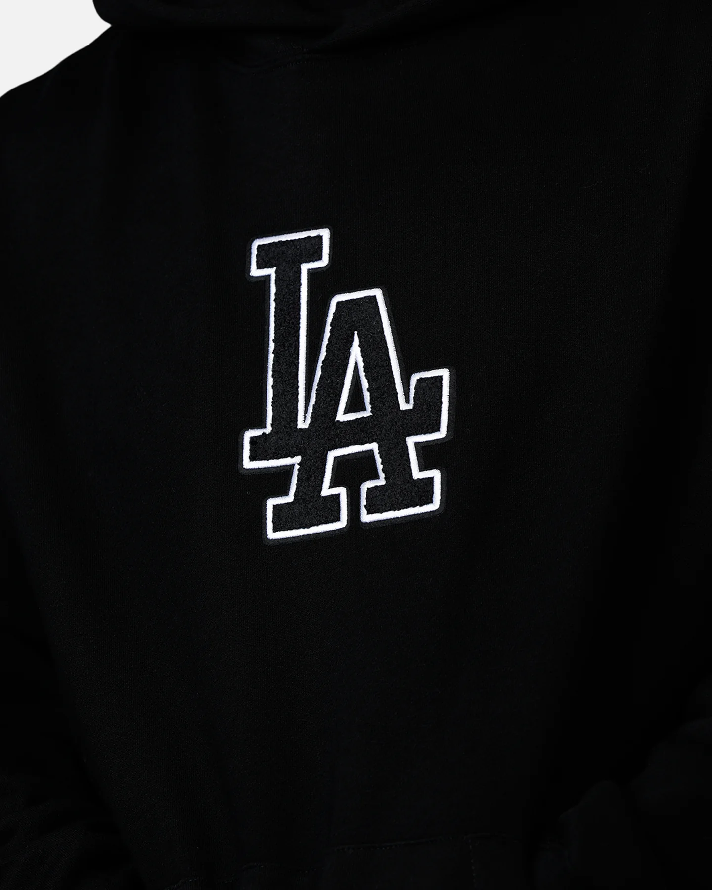 Pro Standard Los Angeles Dodgers Chenille Hoodie Black - Image 6