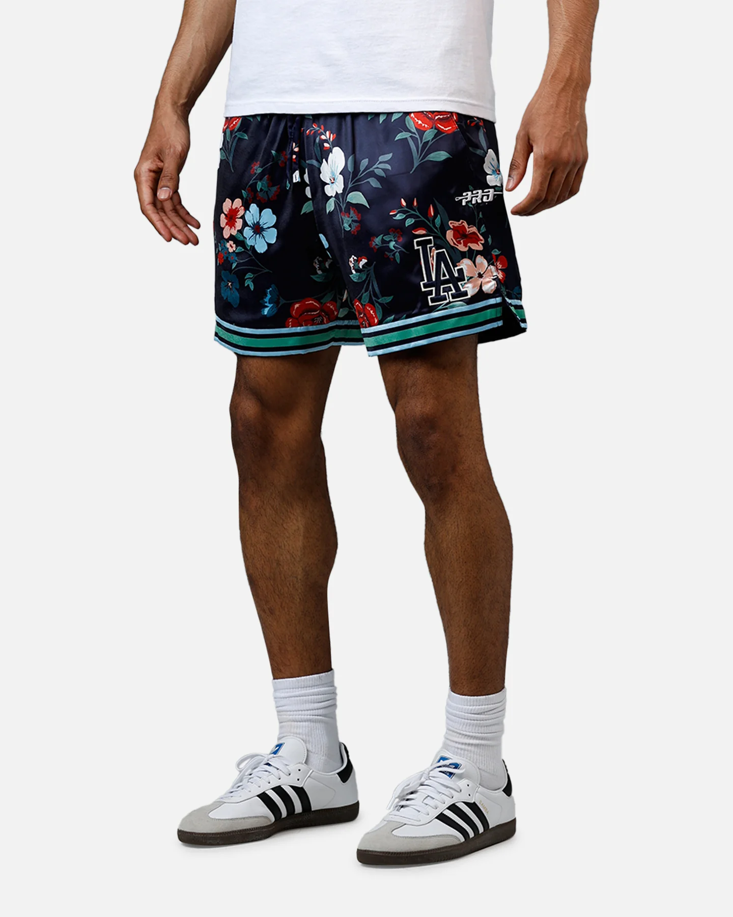 Pro Standard Los Angeles Dodgers Floral Shorts Navy - Image 4