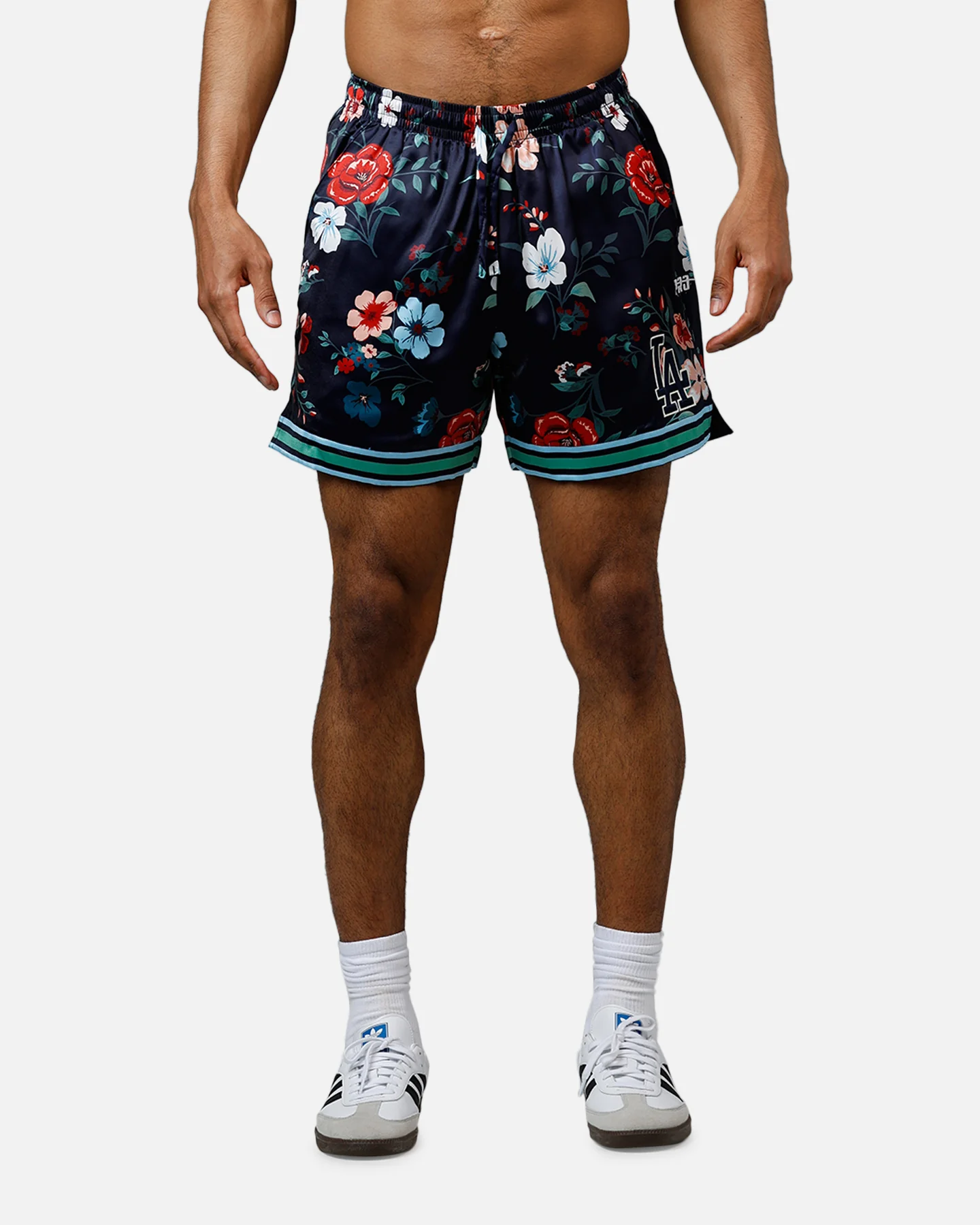 Pro Standard Los Angeles Dodgers Floral Shorts Navy - Image 6