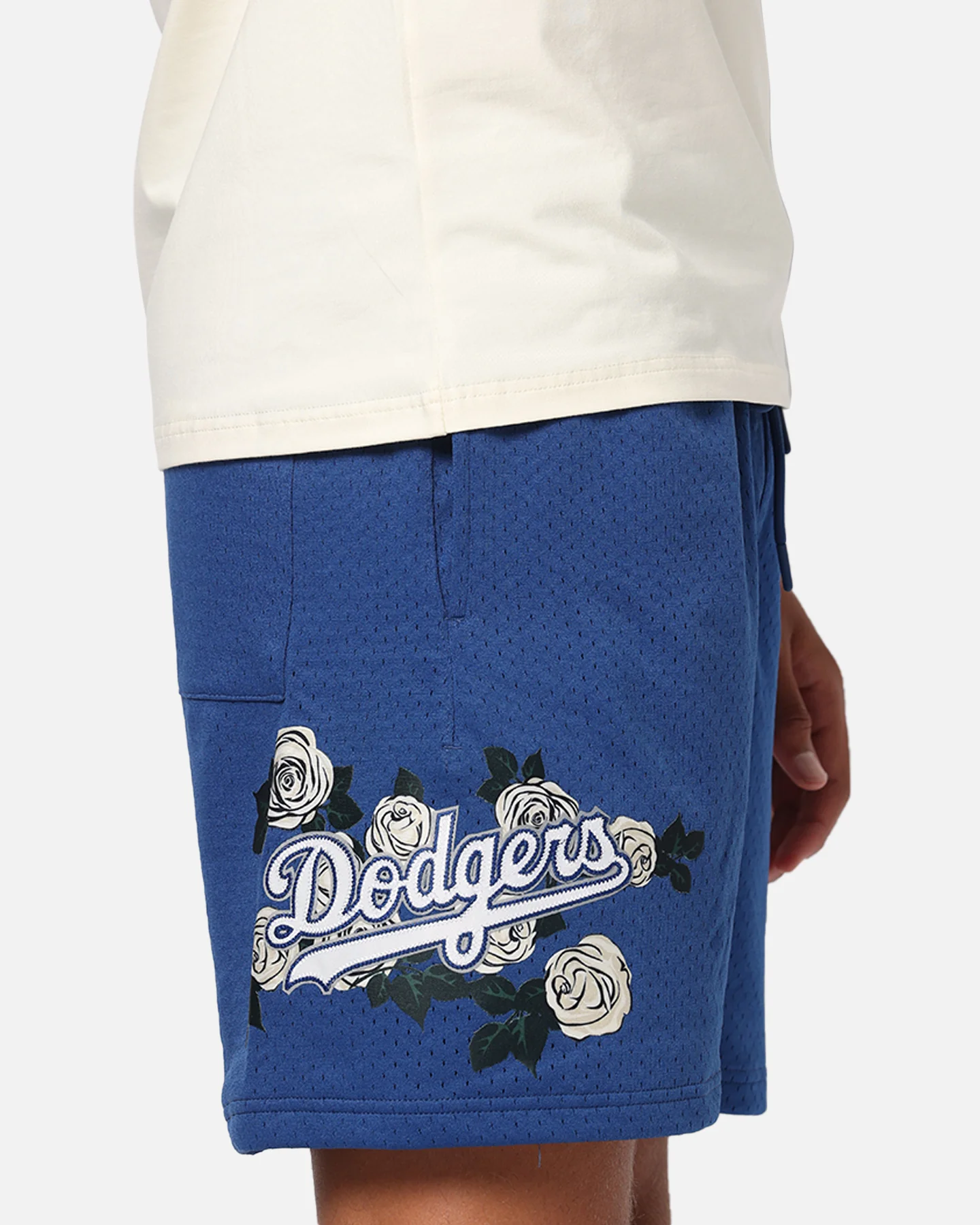 Pro Standard Los Angeles Dodgers Roses Mesh Shorts Dark Blue - Image 3