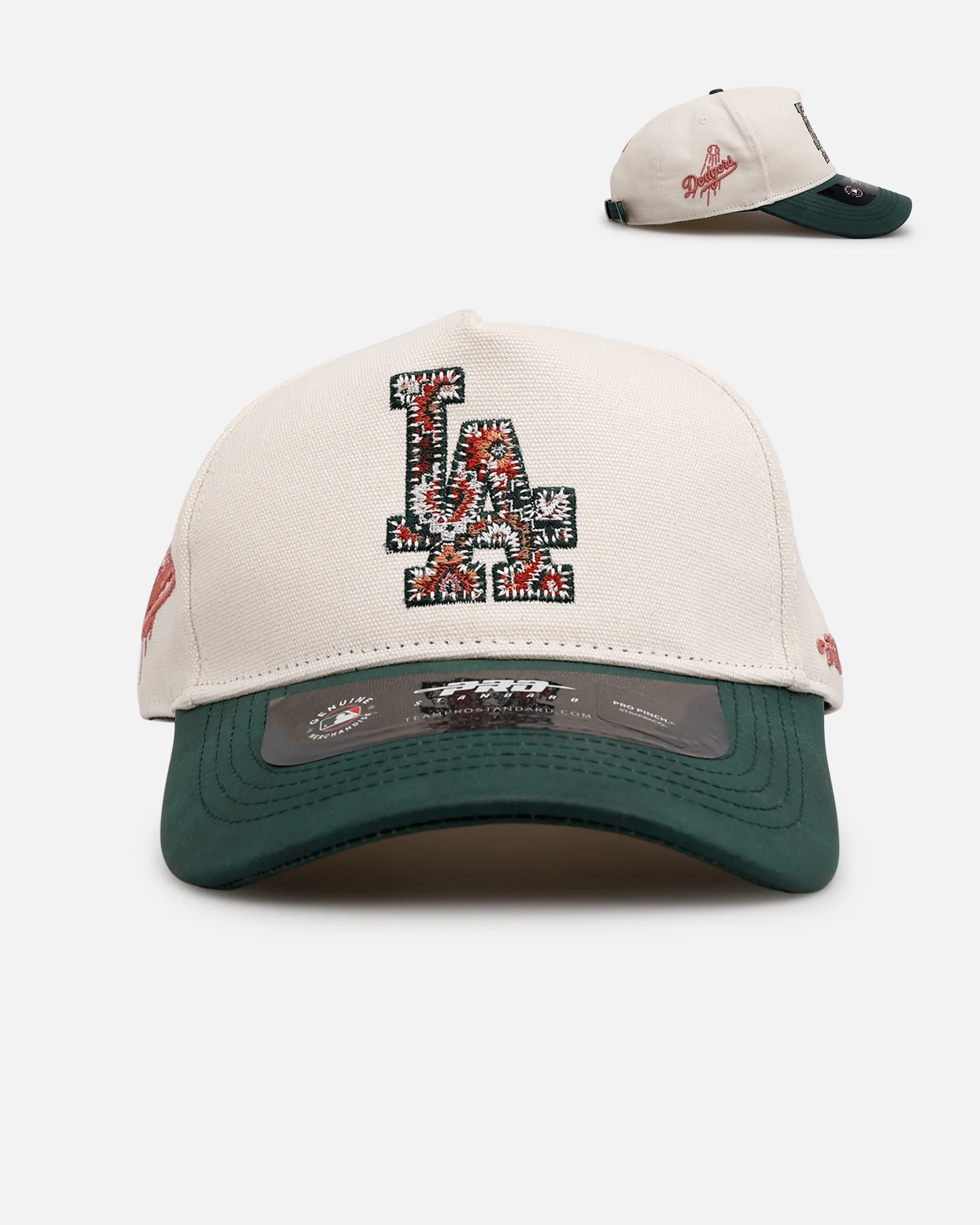 Pro Standard Los Angeles Dodgers 'Tapestry 2.0' Pinch Front Strapback Dark Green